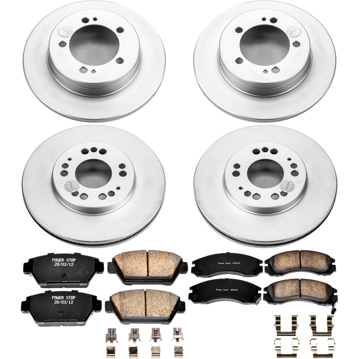 Power Stop - CRK799 - Front and Rear - Disc Brake Pad and Rotor Kit