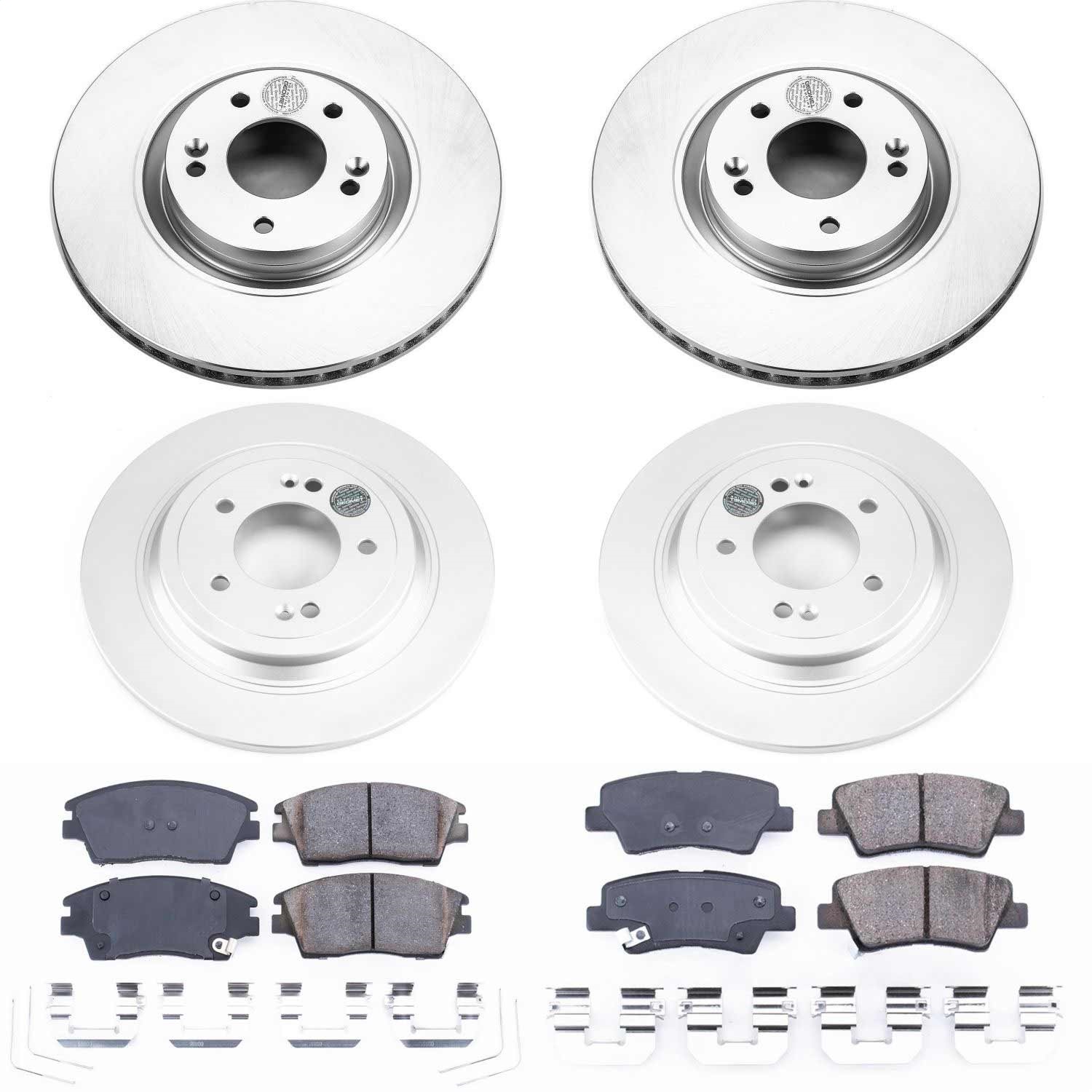 Power Stop - CRK8003 - Front and Rear - Disc Brake Pad and Rotor Kit