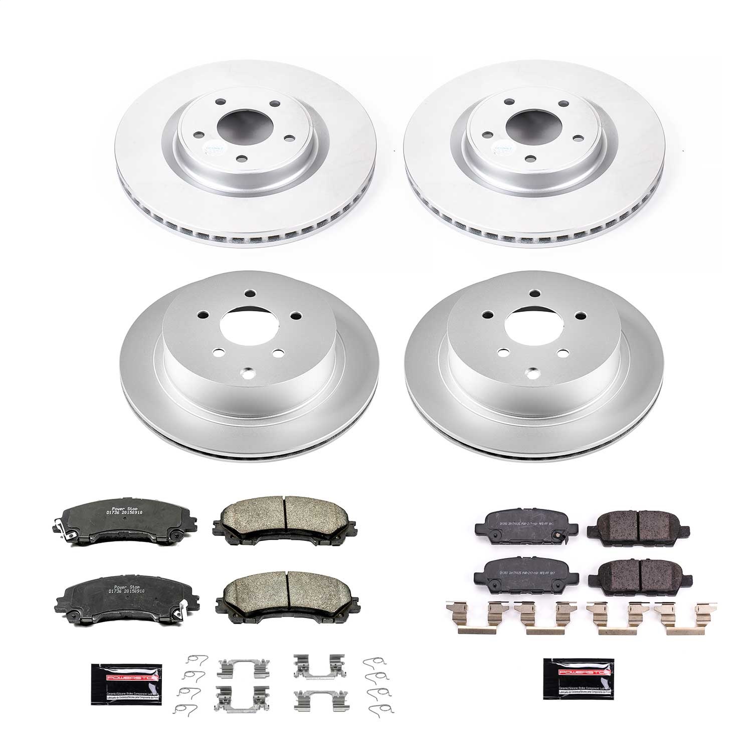 Power Stop - CRK8006 - Front and Rear - Disc Brake Pad and Rotor Kit