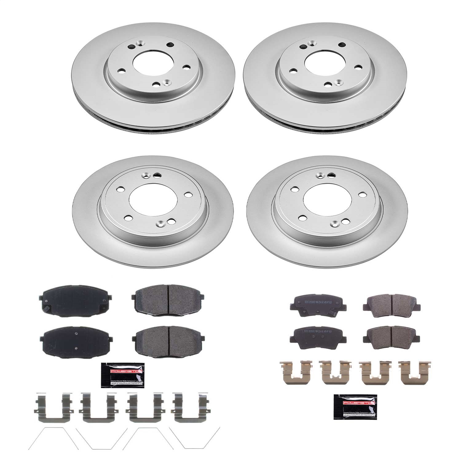 Power Stop - CRK8008 - Front and Rear - Disc Brake Pad and Rotor Kit