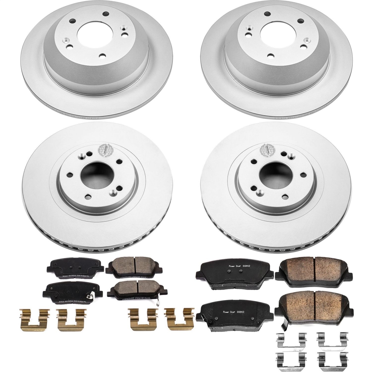 Power Stop - CRK8009 - Front and Rear - Disc Brake Pad and Rotor Kit