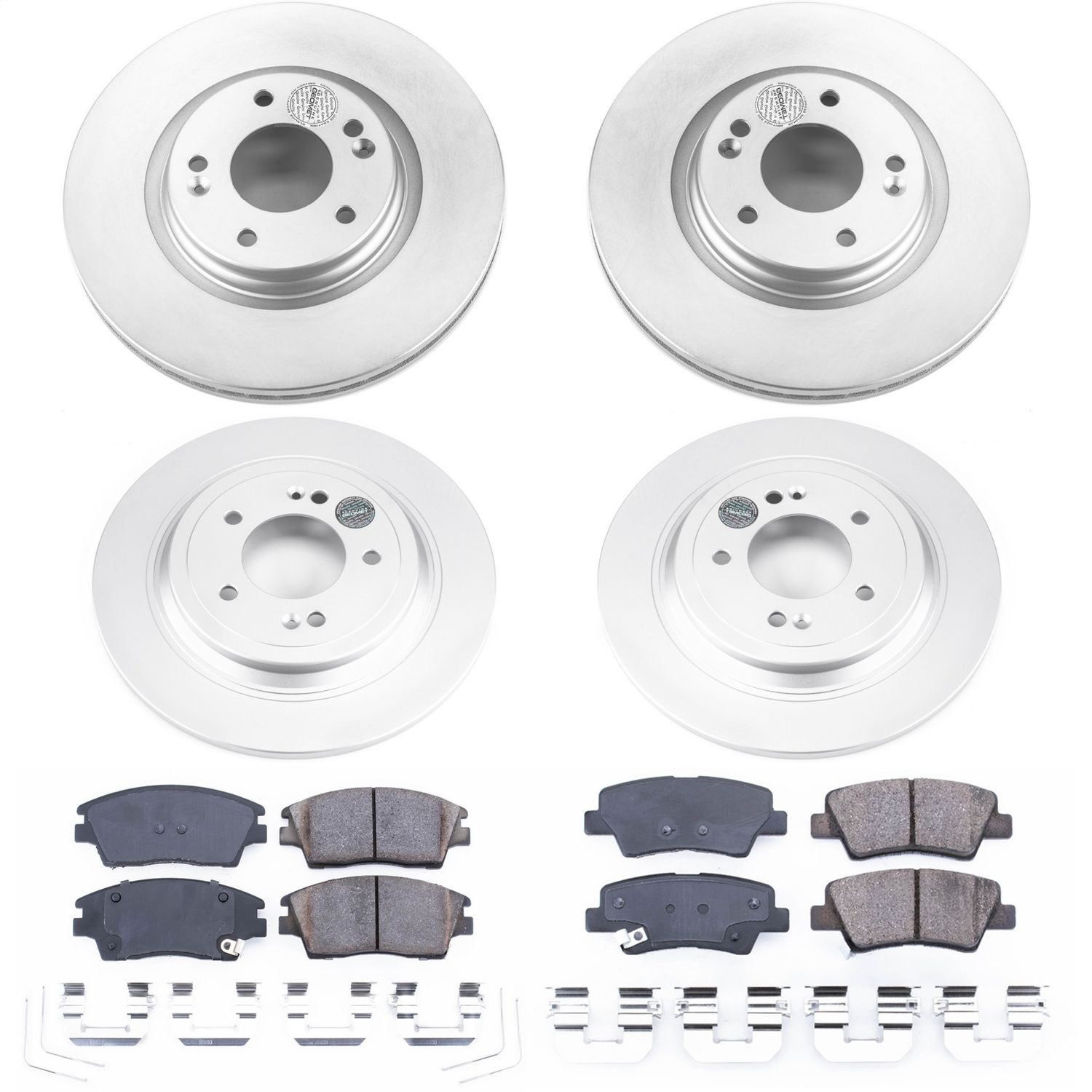 Power Stop - CRK8010 - Front and Rear - Disc Brake Pad and Rotor Kit