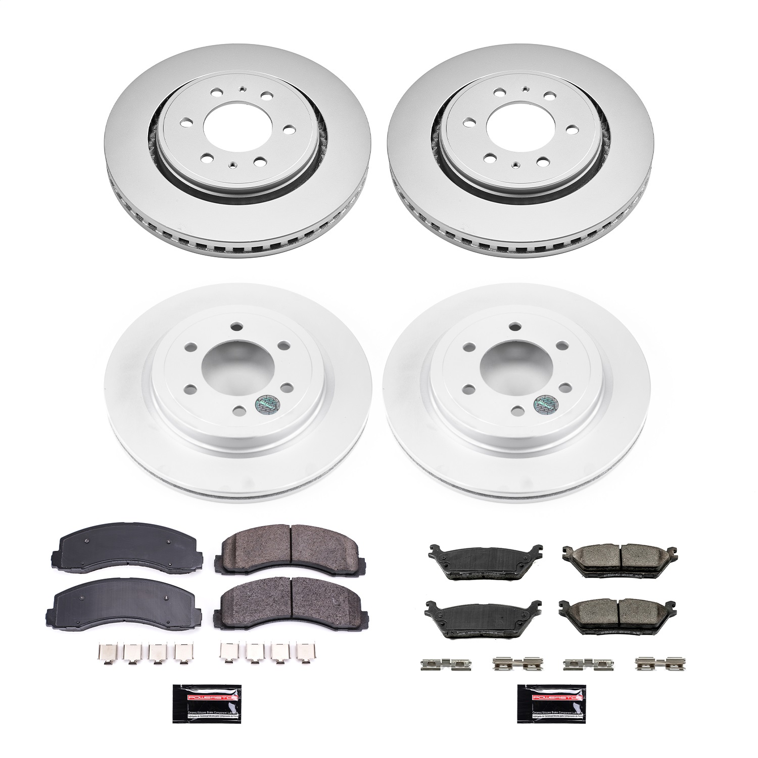 Power Stop - CRK8026 - Front and Rear - Disc Brake Pad and Rotor Kit