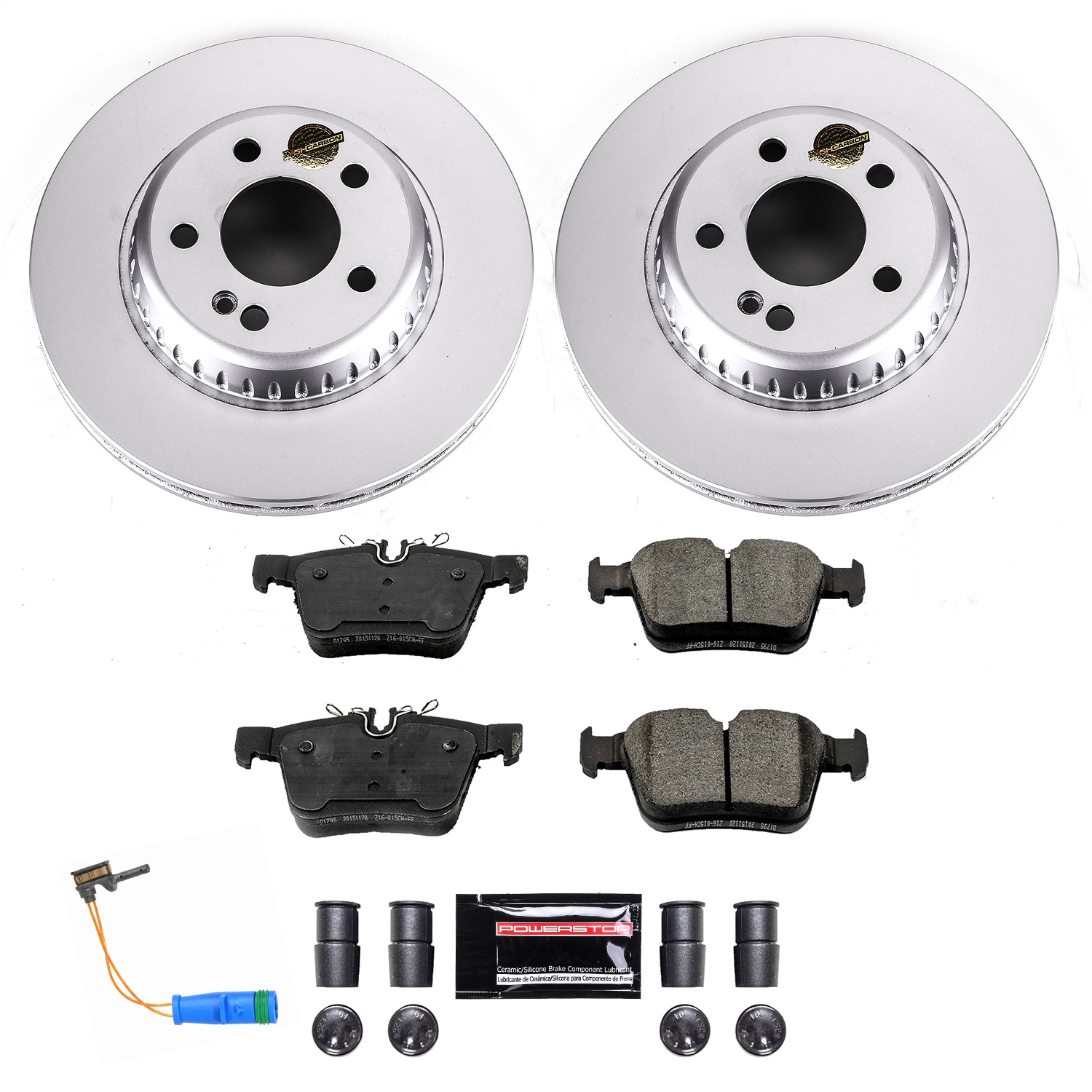 Power Stop - CRK8047 - Rear - Disc Brake Pad and Rotor Kit