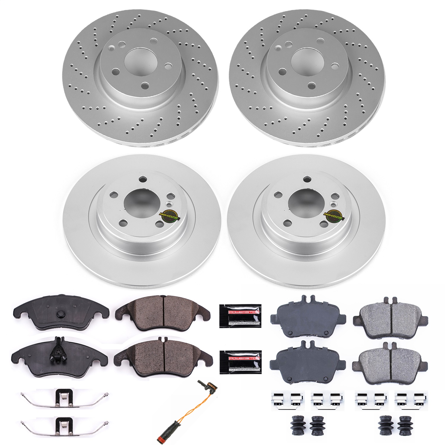 Power Stop - CRK8056 - Front and Rear - Disc Brake Pad and Rotor Kit