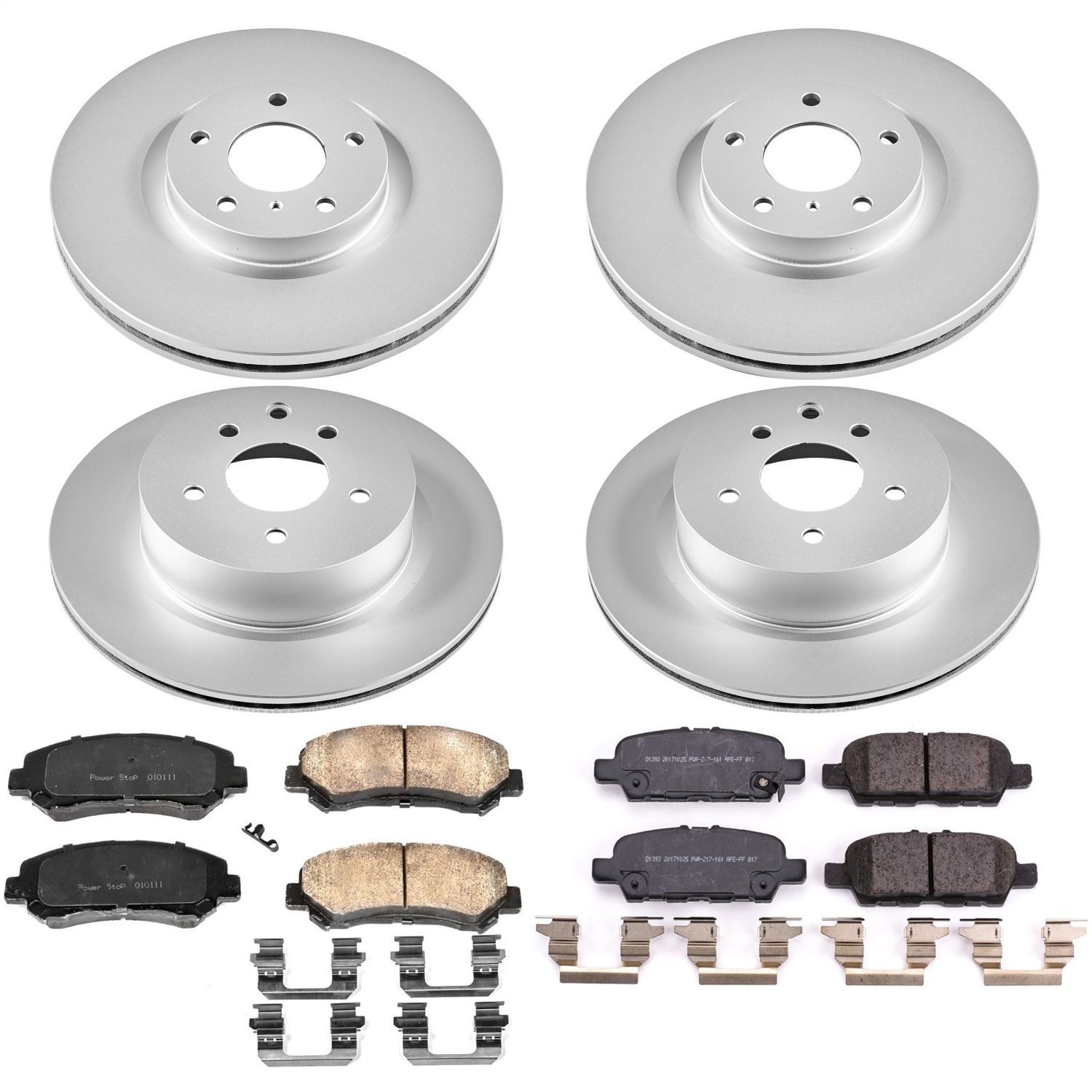 Power Stop - CRK8059 - Front and Rear - Disc Brake Pad and Rotor Kit