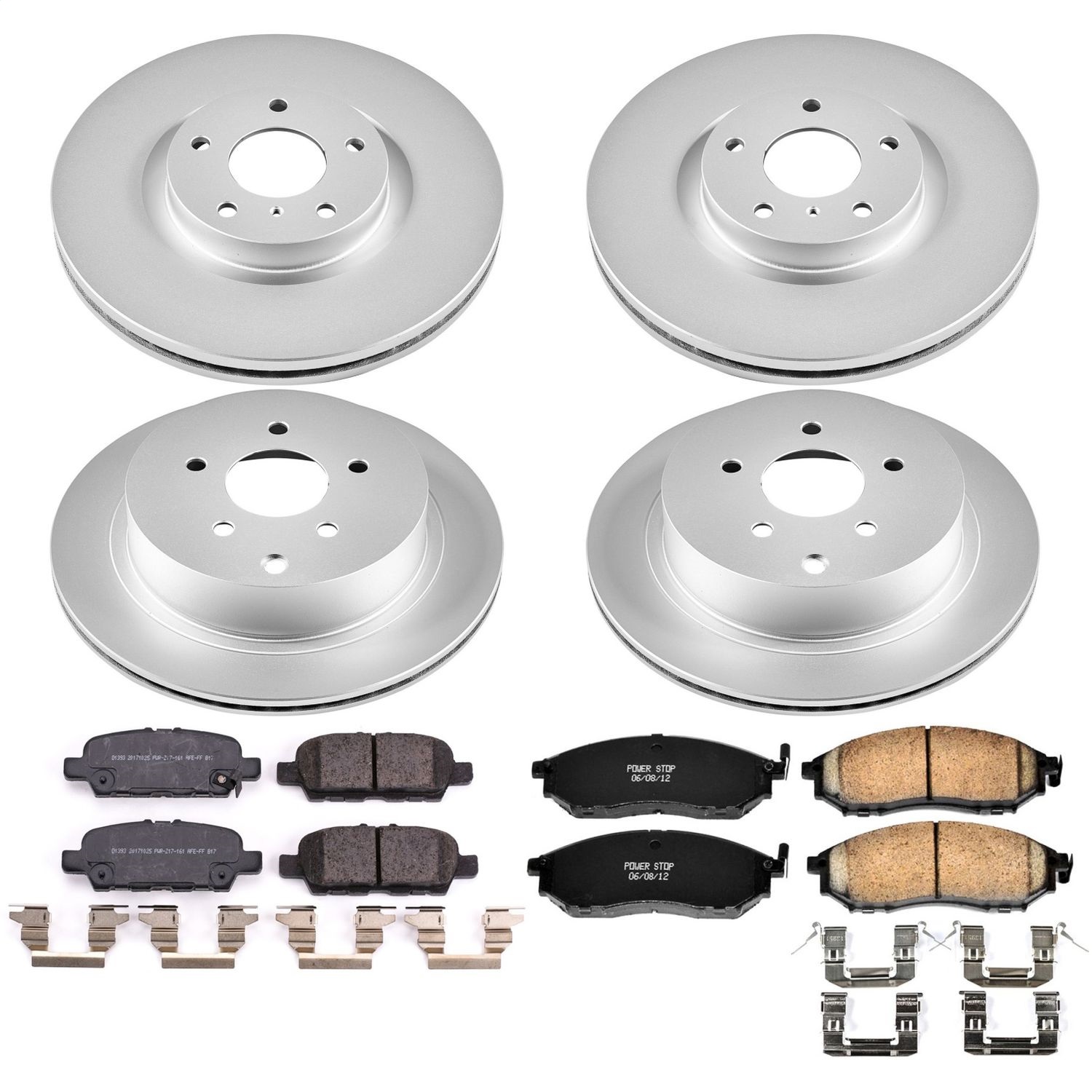 Power Stop - CRK8061 - Front and Rear - Disc Brake Pad and Rotor Kit