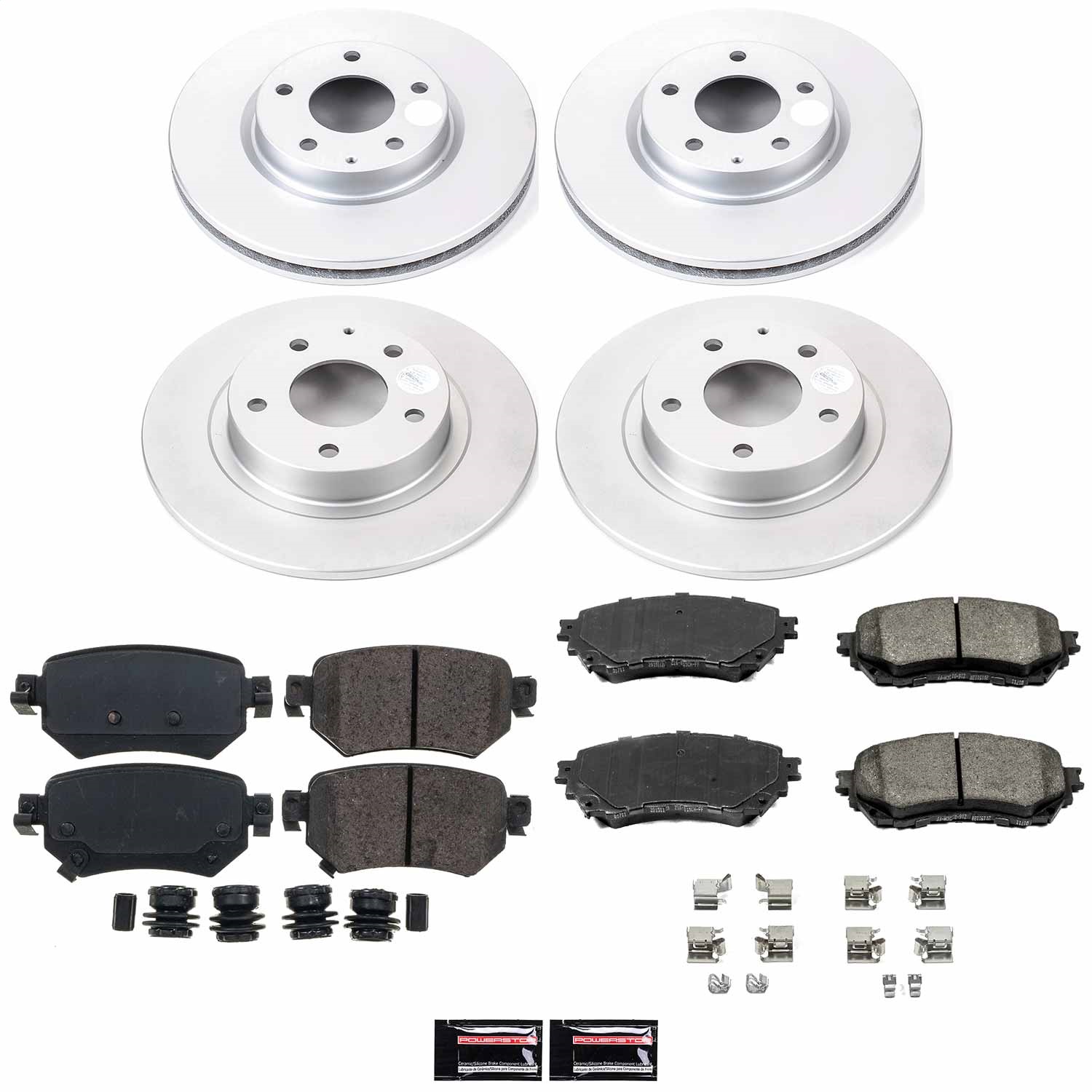 Power Stop - CRK8067 - Front and Rear - Disc Brake Pad and Rotor Kit
