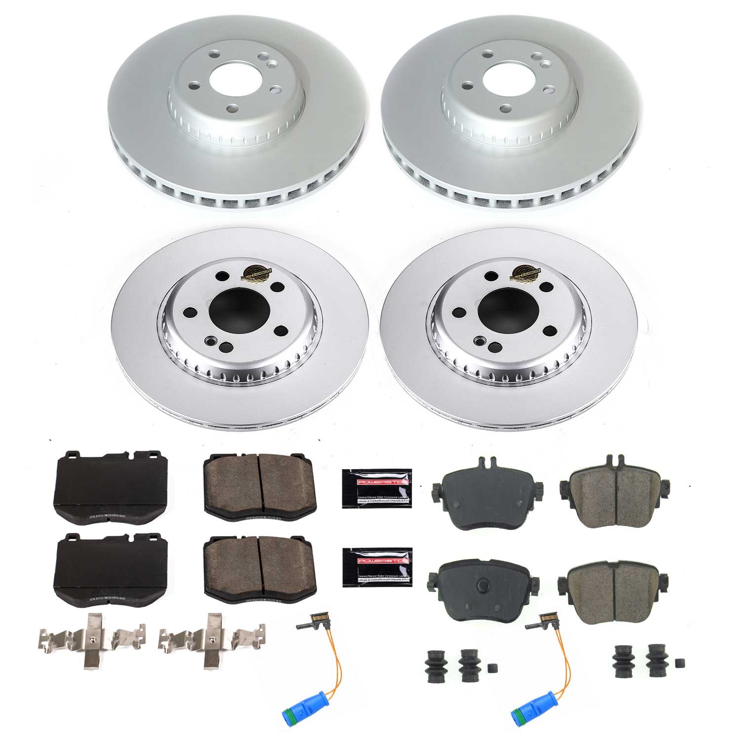 Power Stop - CRK8072 - Front and Rear - Disc Brake Pad and Rotor Kit