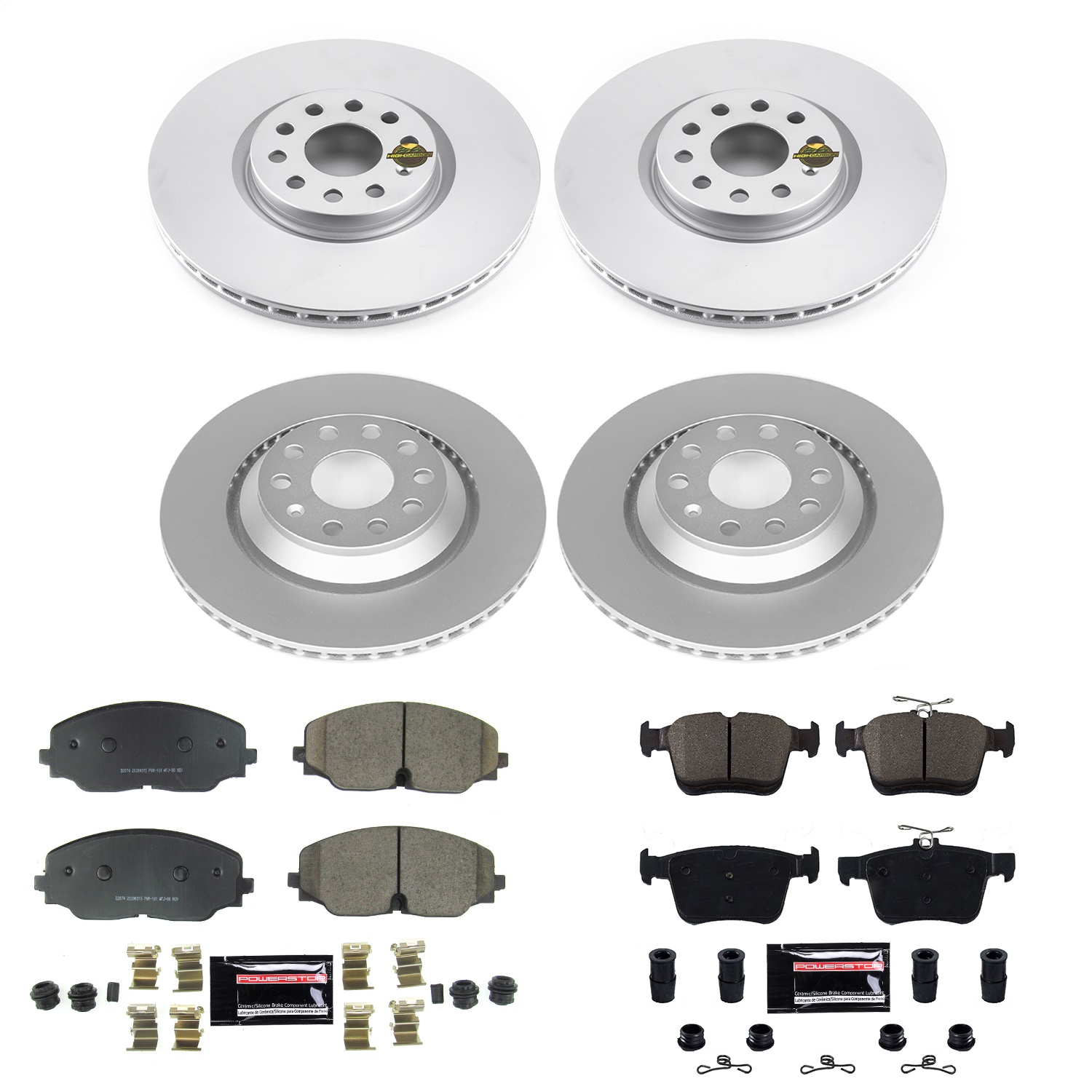 Power Stop - CRK8118 - Front and Rear - Disc Brake Pad and Rotor Kit