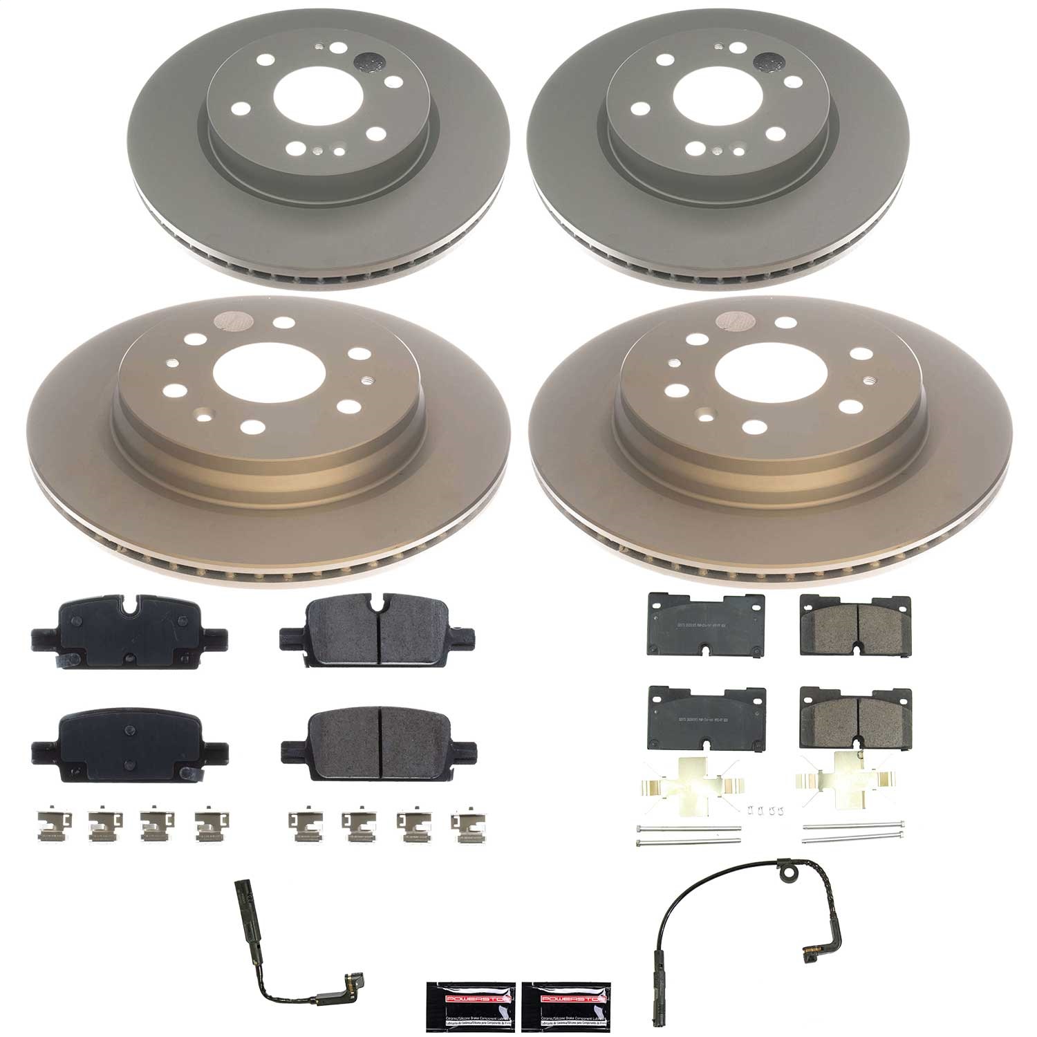 Power Stop - CRK8171 - Front and Rear - Disc Brake Pad and Rotor Kit
