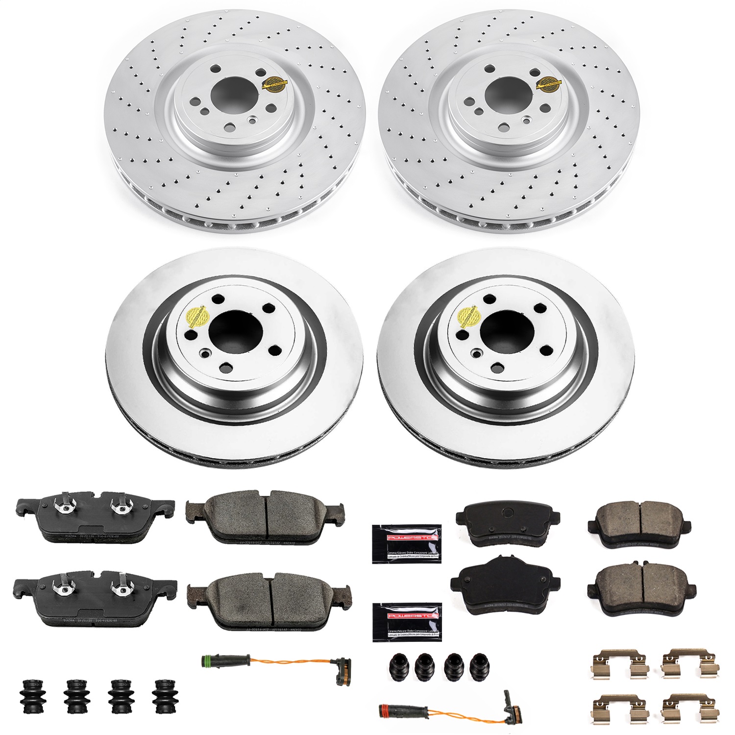 Power Stop - CRK8191 - Front and Rear - Disc Brake Pad and Rotor Kit