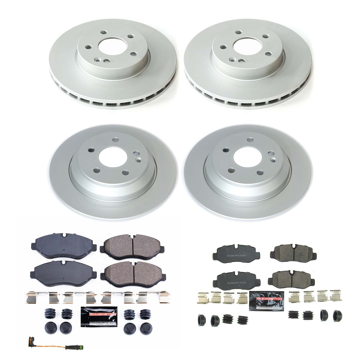 Power Stop - CRK8218 - Front and Rear - Disc Brake Pad and Rotor Kit