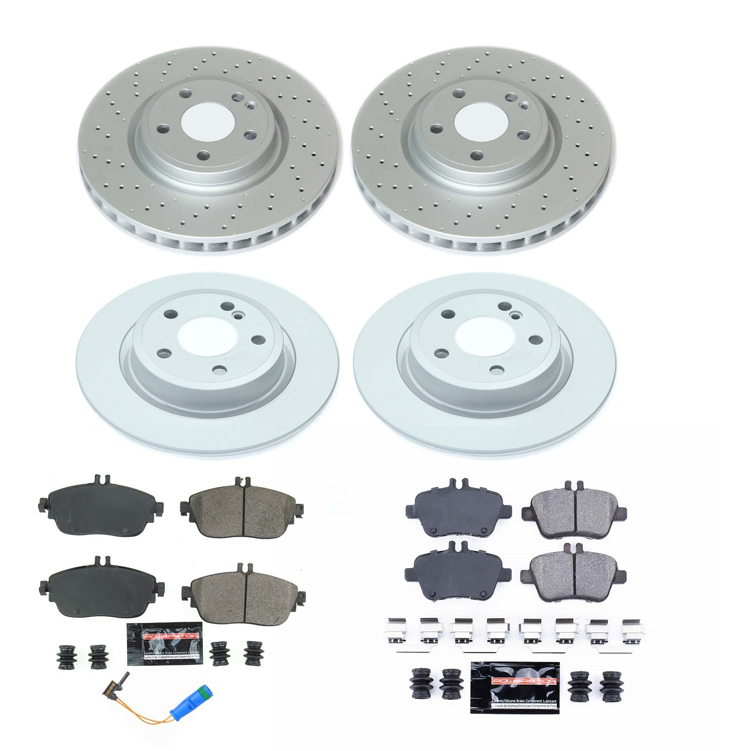 Power Stop - CRK8262 - Front and Rear - Disc Brake Pad and Rotor Kit