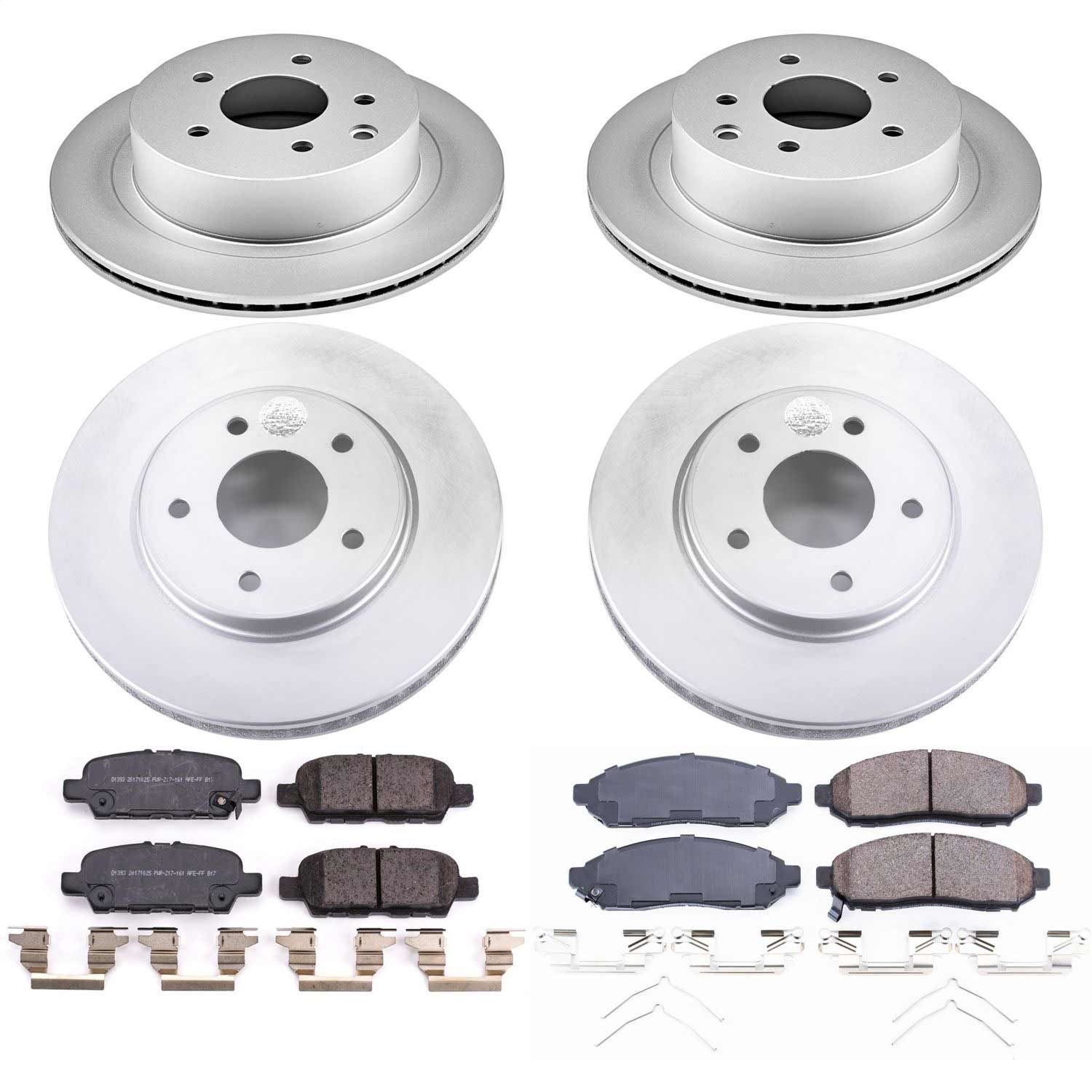 Power Stop - CRK8272 - Front and Rear - Disc Brake Pad and Rotor Kit