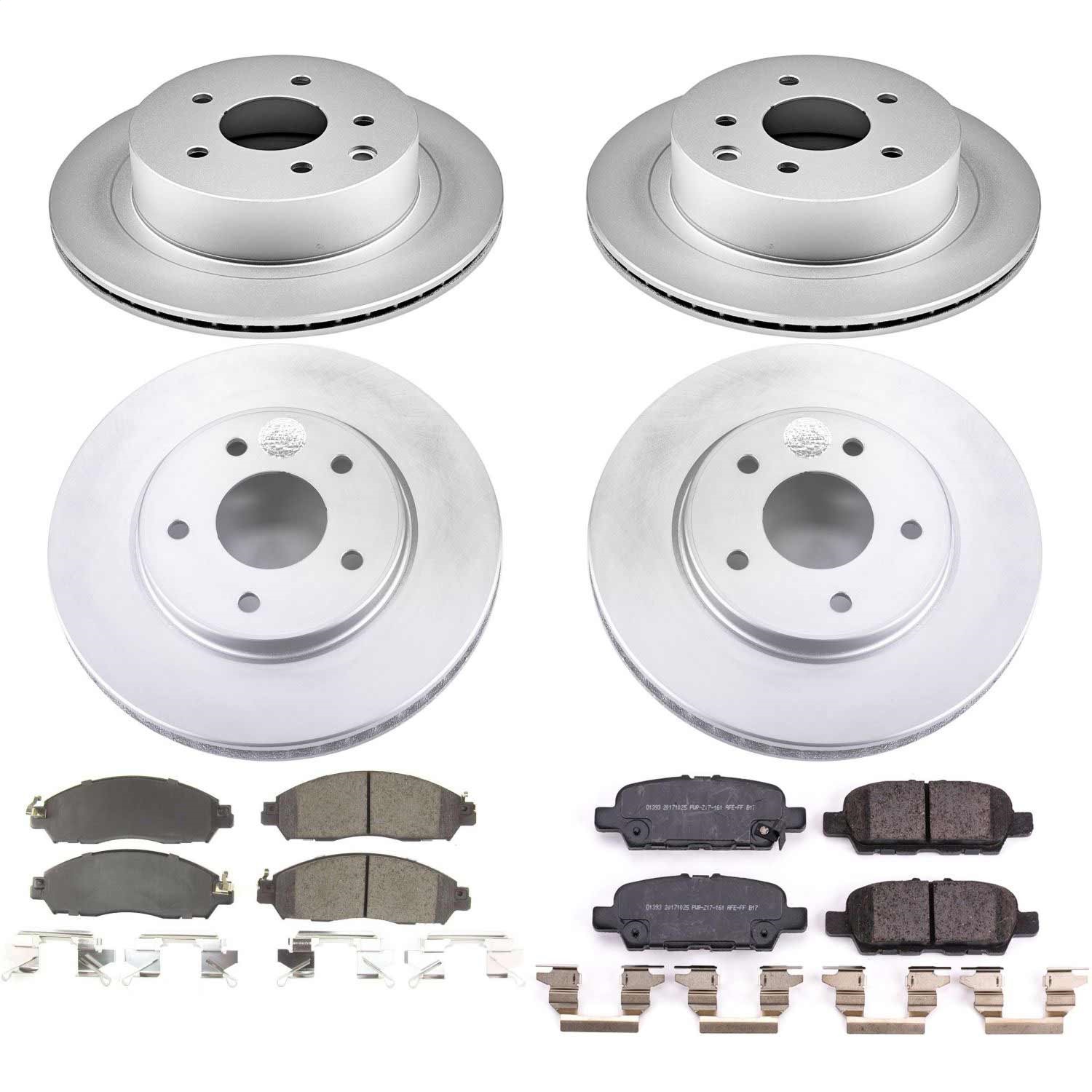 Power Stop - CRK8273 - Front and Rear - Disc Brake Pad and Rotor Kit