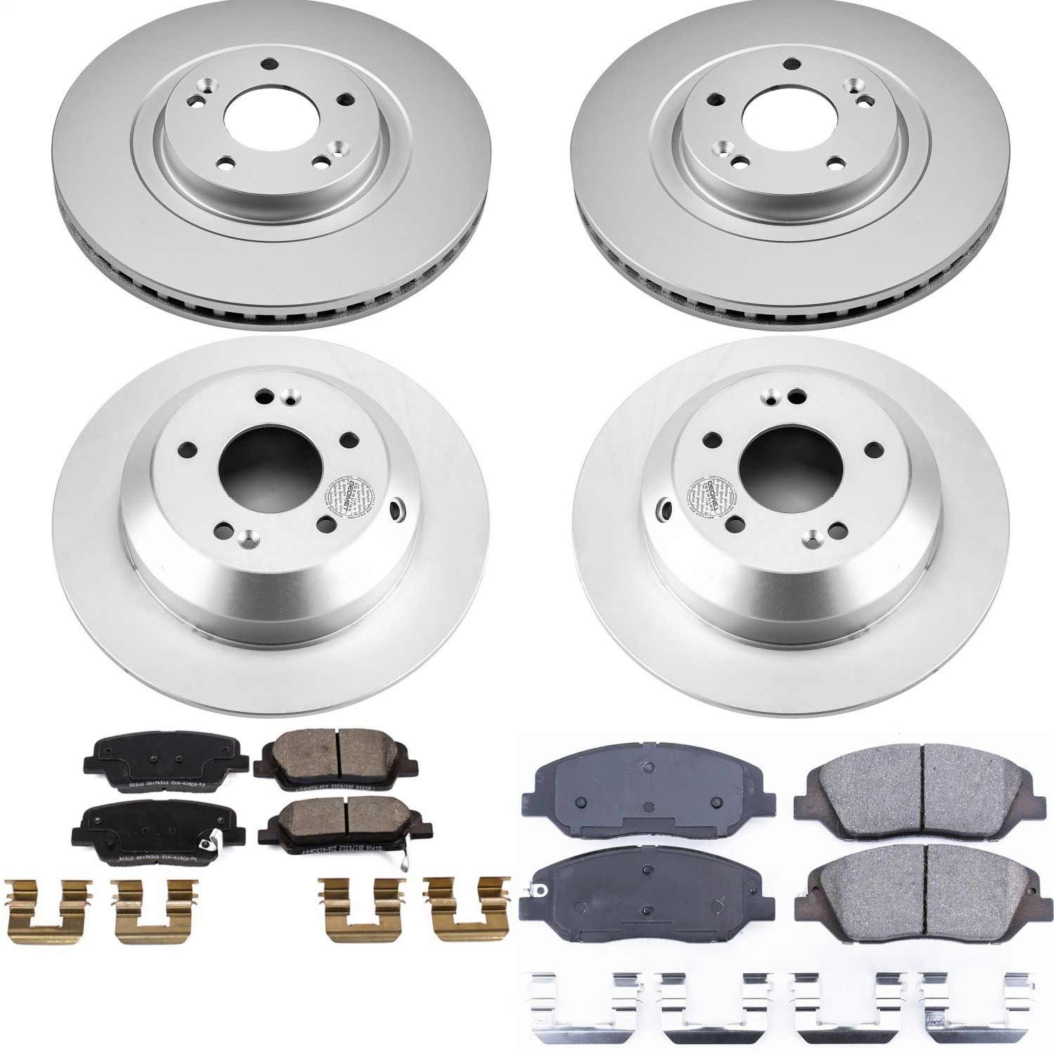 Power Stop - CRK8281 - Front and Rear - Disc Brake Pad and Rotor Kit