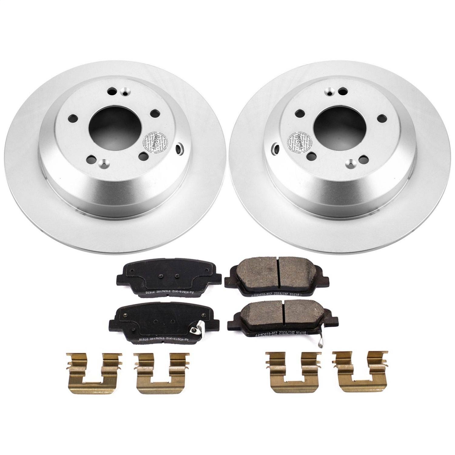 Power Stop - CRK8283 - Rear - Disc Brake Pad and Rotor Kit