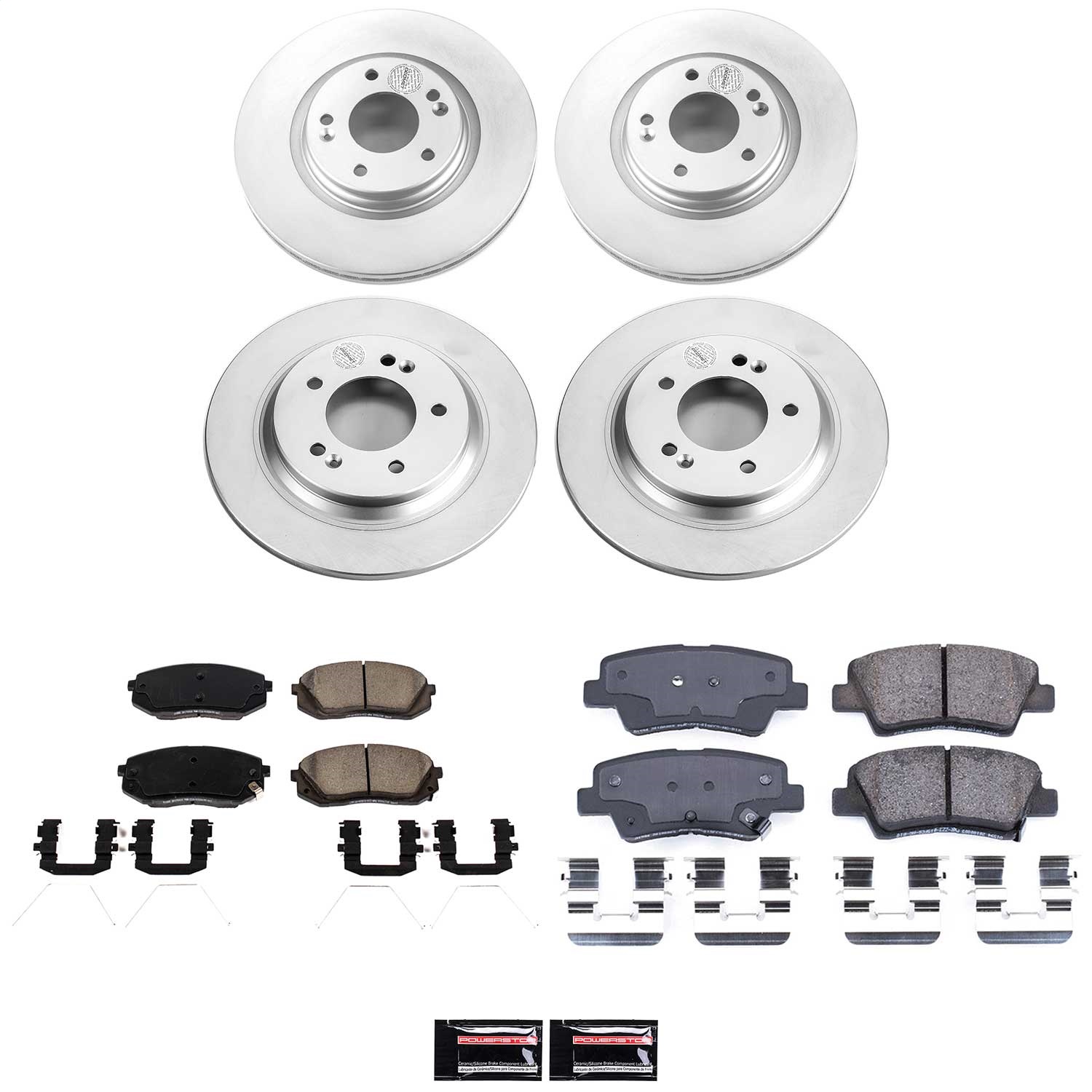 Power Stop - CRK8284 - Front and Rear - Disc Brake Pad and Rotor Kit