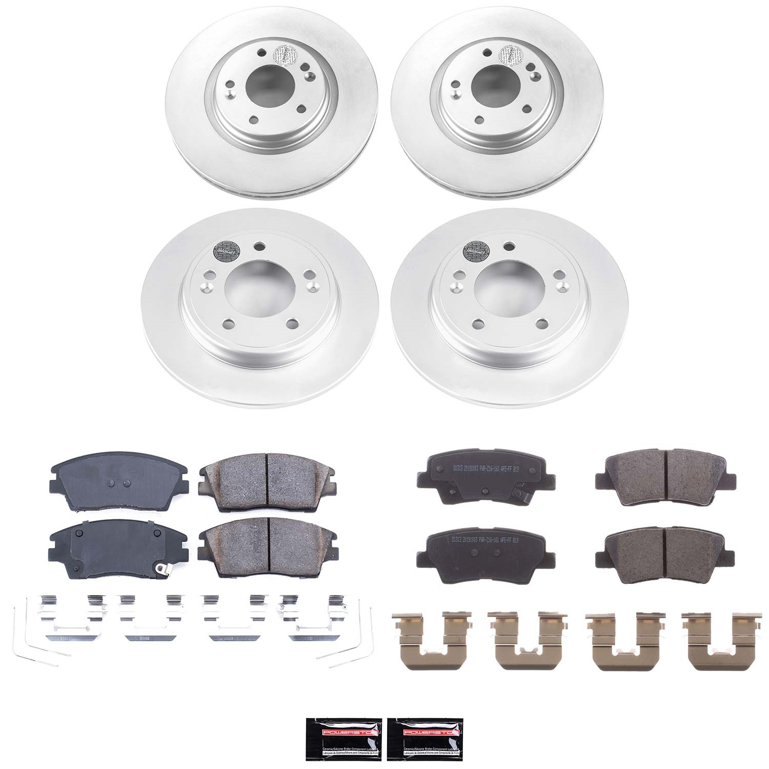 Power Stop - CRK8285 - Front and Rear - Disc Brake Pad and Rotor Kit