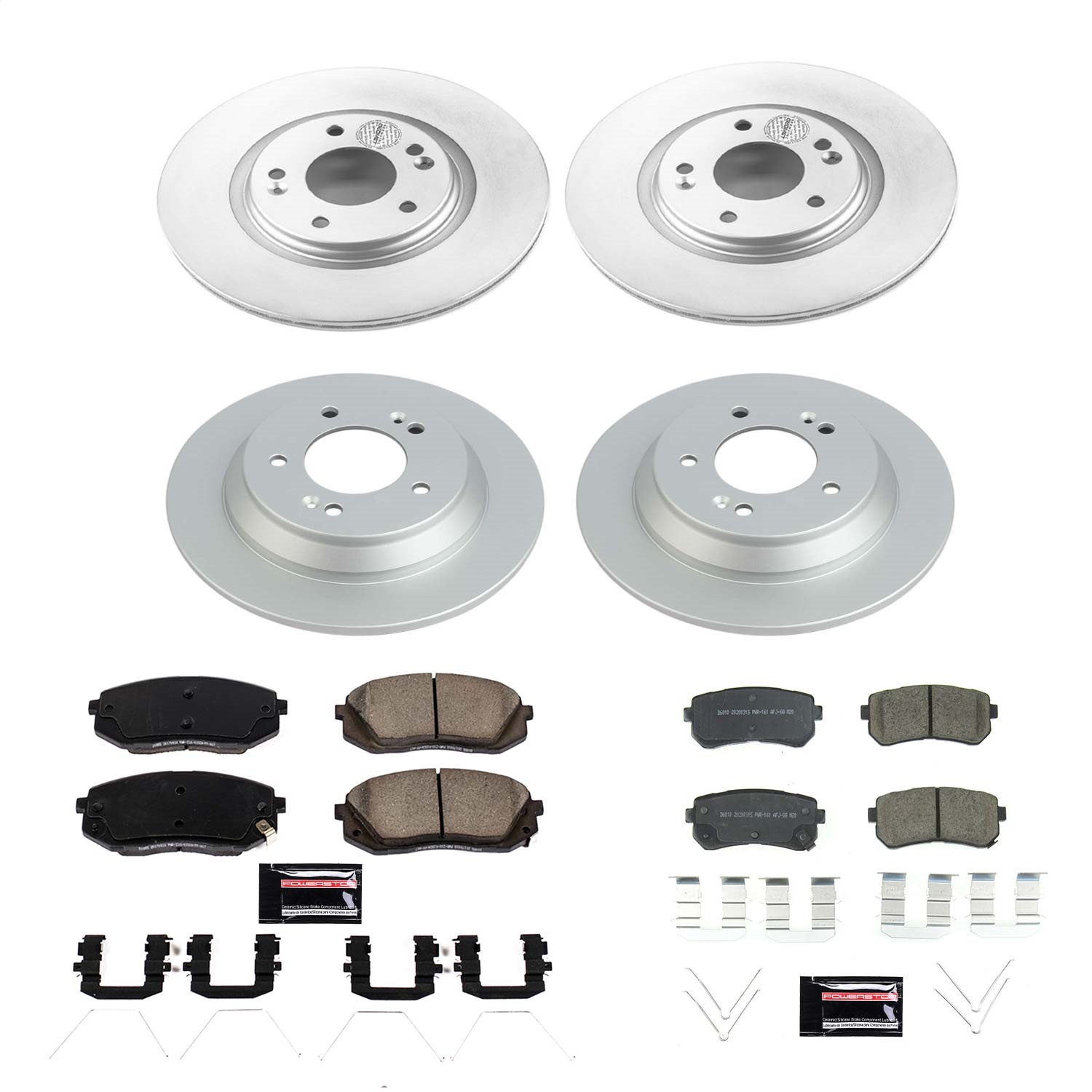 Power Stop - CRK8287 - Front and Rear - Disc Brake Pad and Rotor Kit