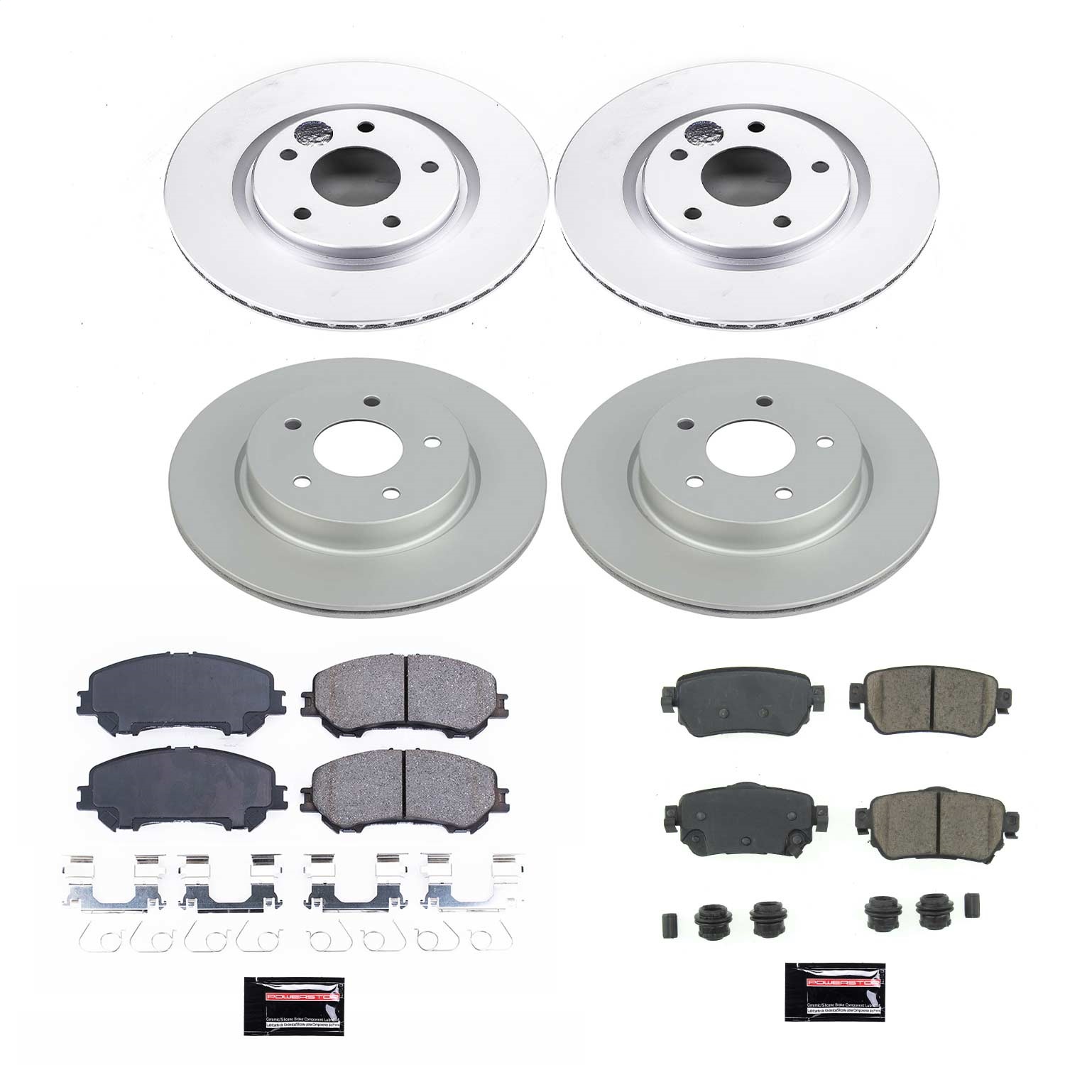 Power Stop - CRK8289 - Front and Rear - Disc Brake Pad and Rotor Kit