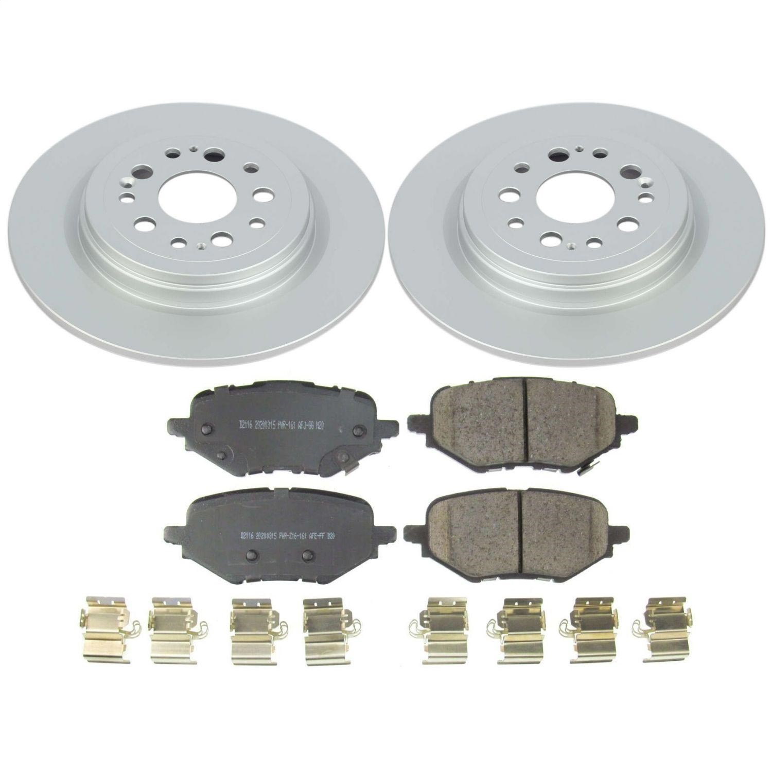 Power Stop - CRK8296 - Rear - Disc Brake Pad and Rotor Kit