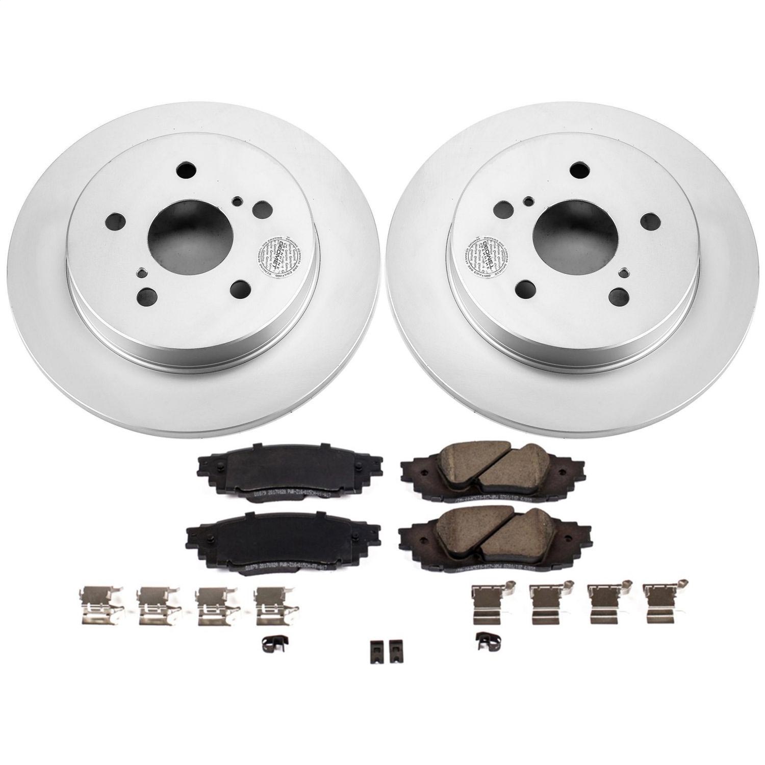 Power Stop - CRK8333 - Rear - Disc Brake Pad and Rotor Kit
