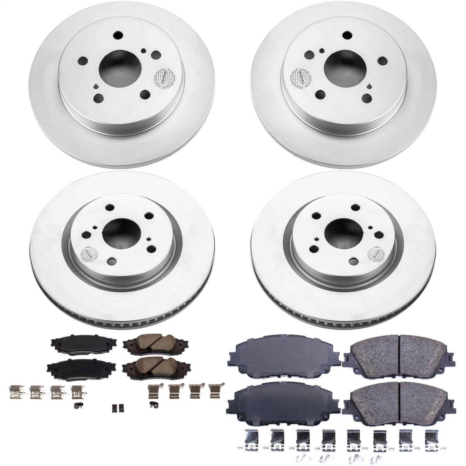 Power Stop - CRK8348 - Front and Rear - Disc Brake Pad and Rotor Kit