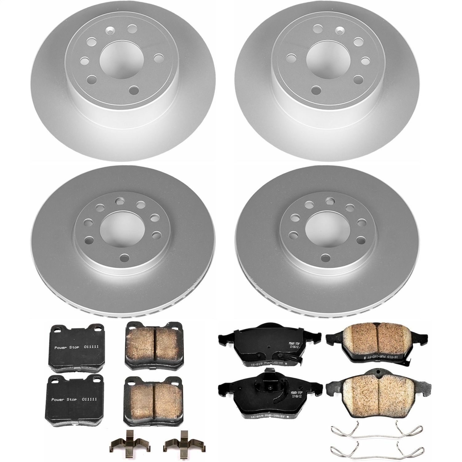 Power Stop - CRK835 - Front and Rear - Disc Brake Pad and Rotor Kit