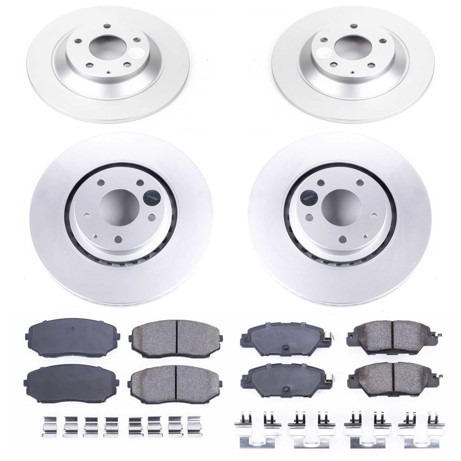 Power Stop - CRK8351 - Front and Rear - Disc Brake Pad and Rotor Kit