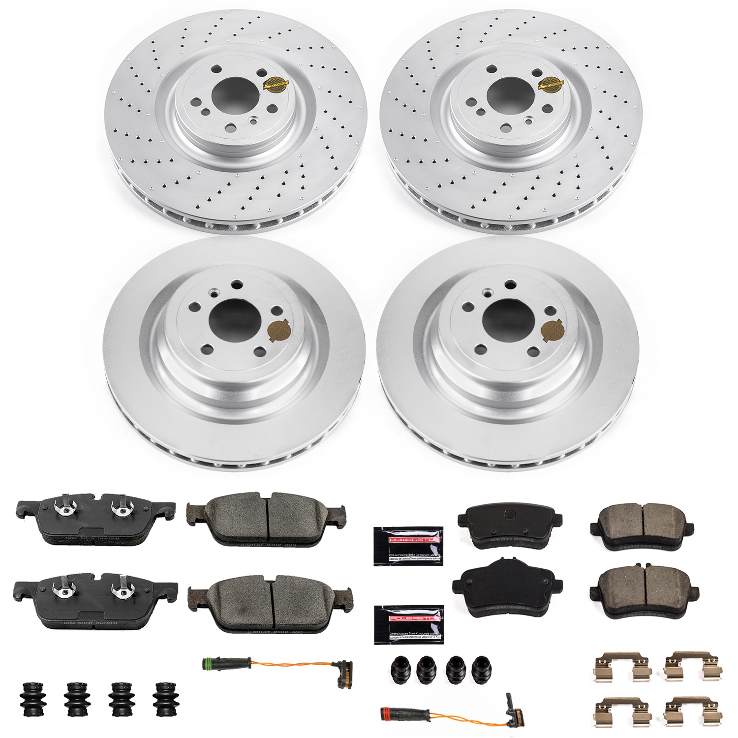 Power Stop - CRK8354 - Front and Rear - Disc Brake Pad and Rotor Kit