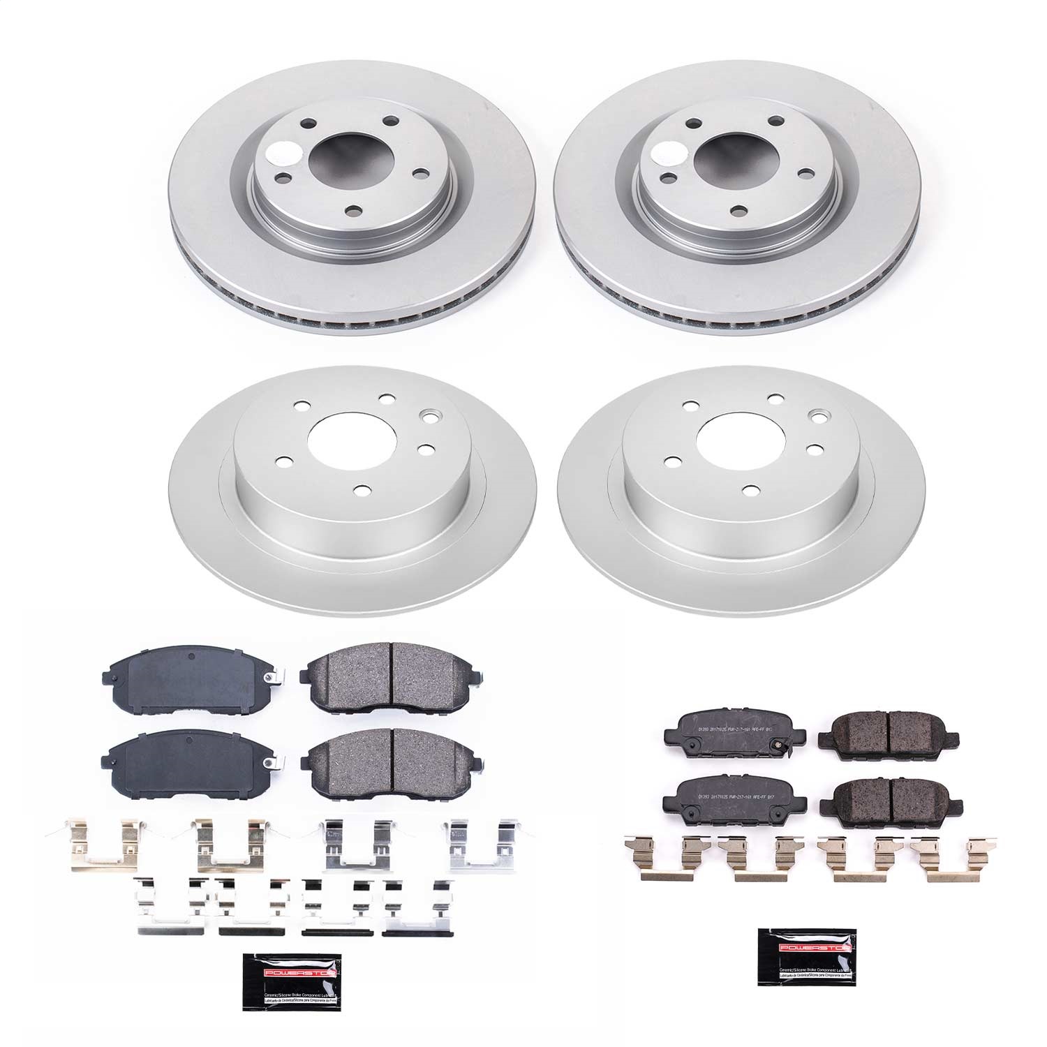 Power Stop - CRK8360 - Front and Rear - Disc Brake Pad and Rotor Kit