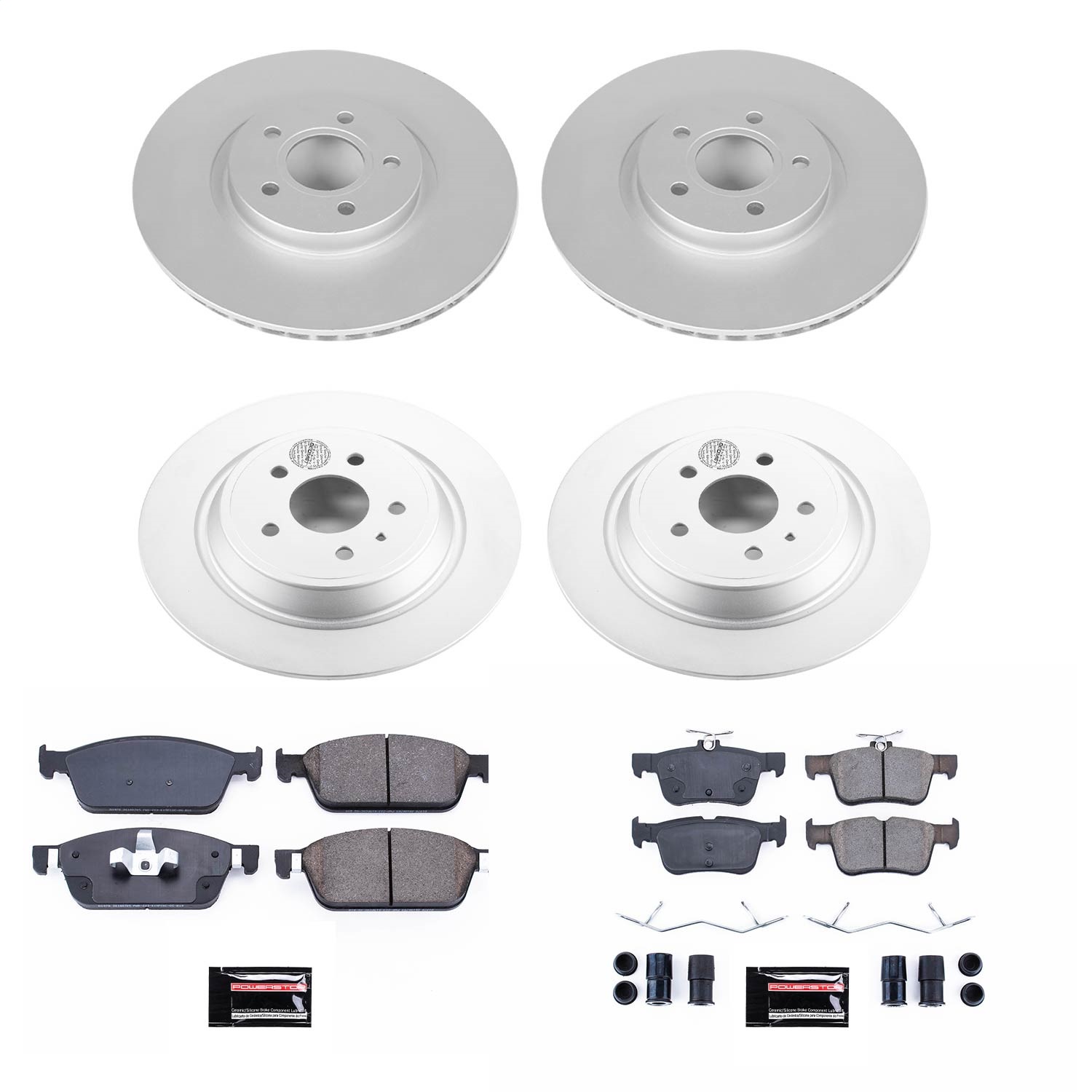 Power Stop - CRK8390 - Front and Rear - Disc Brake Pad and Rotor Kit