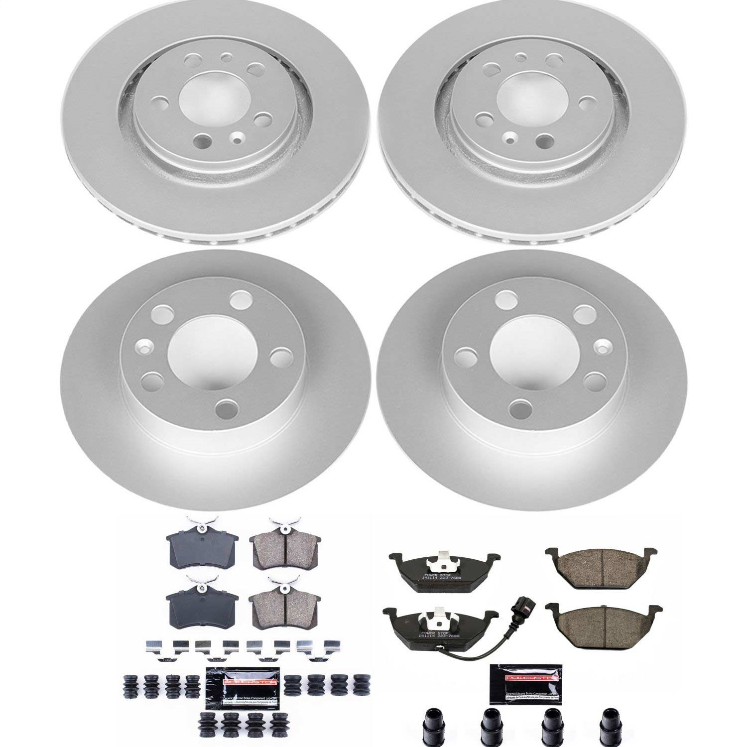 Power Stop - CRK840 - Front and Rear - Disc Brake Pad and Rotor Kit