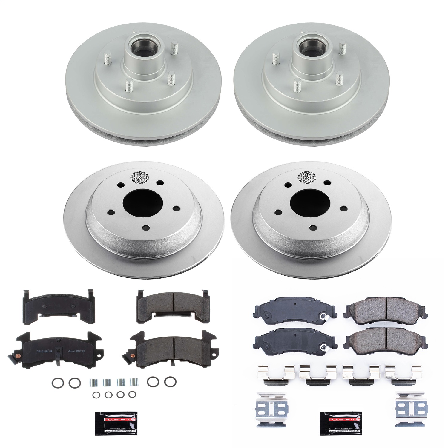 Power Stop - CRK8437 - Front and Rear - Disc Brake Pad and Rotor Kit