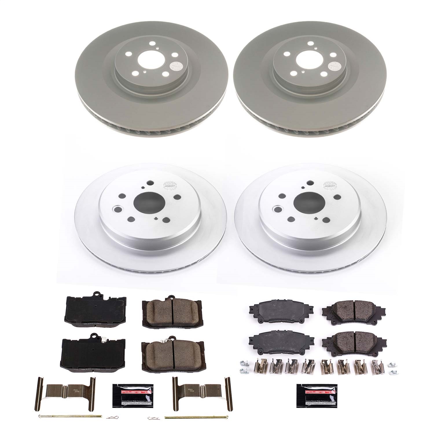 Power Stop - CRK8453 - Front and Rear - Disc Brake Pad and Rotor Kit
