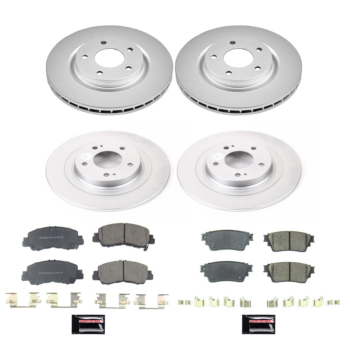 Power Stop - CRK8460 - Front and Rear - Disc Brake Pad and Rotor Kit