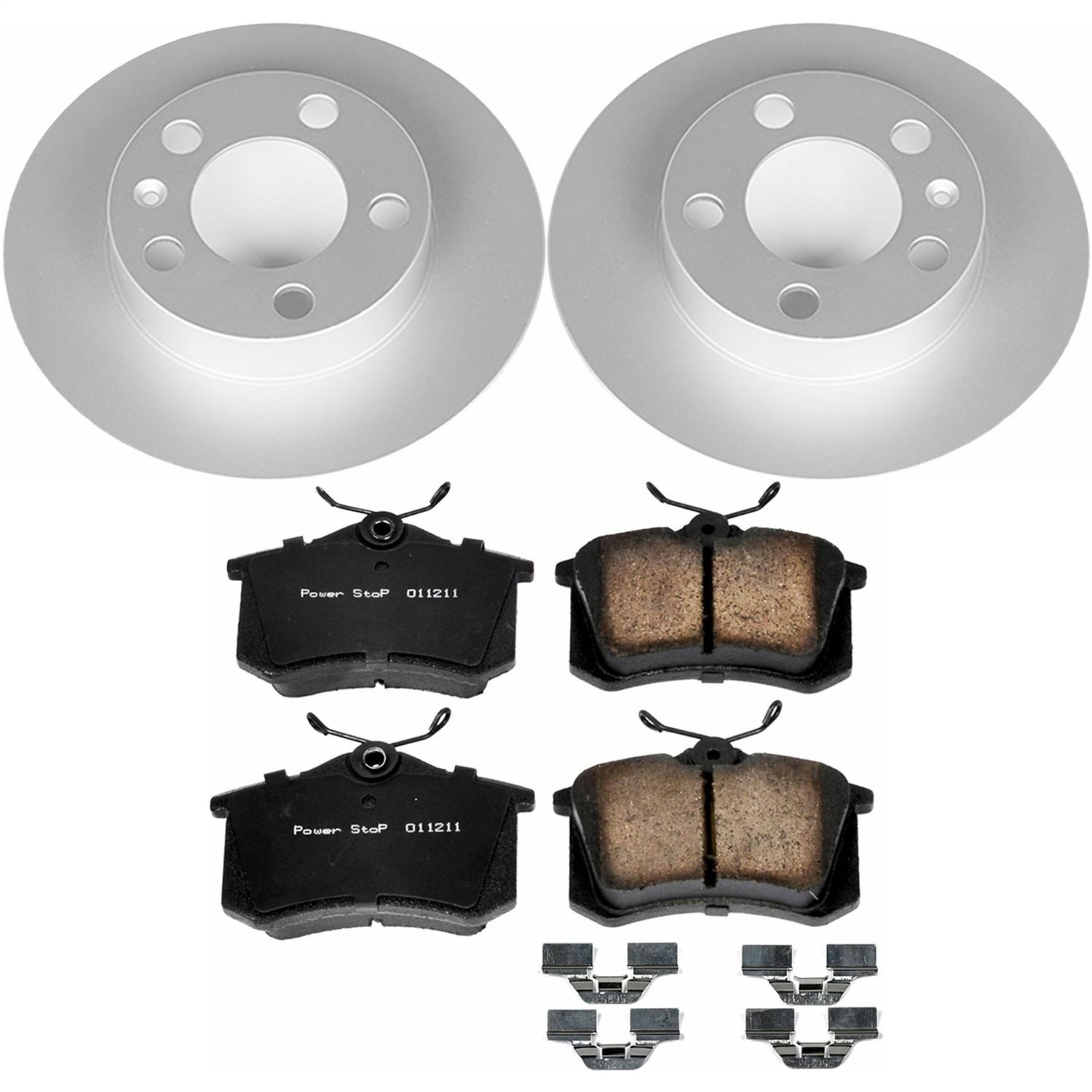 Power Stop - CRK848 - Rear - Disc Brake Pad and Rotor Kit
