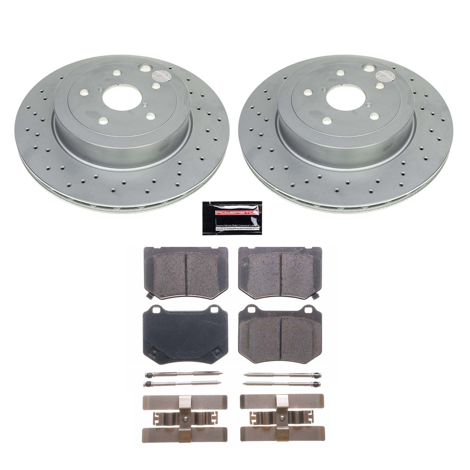 Power Stop - CRK8496 - Rear - Disc Brake Pad and Rotor Kit