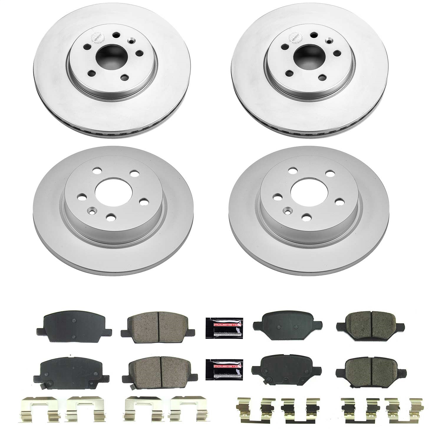 Power Stop - CRK8505 - Front and Rear - Disc Brake Pad and Rotor Kit