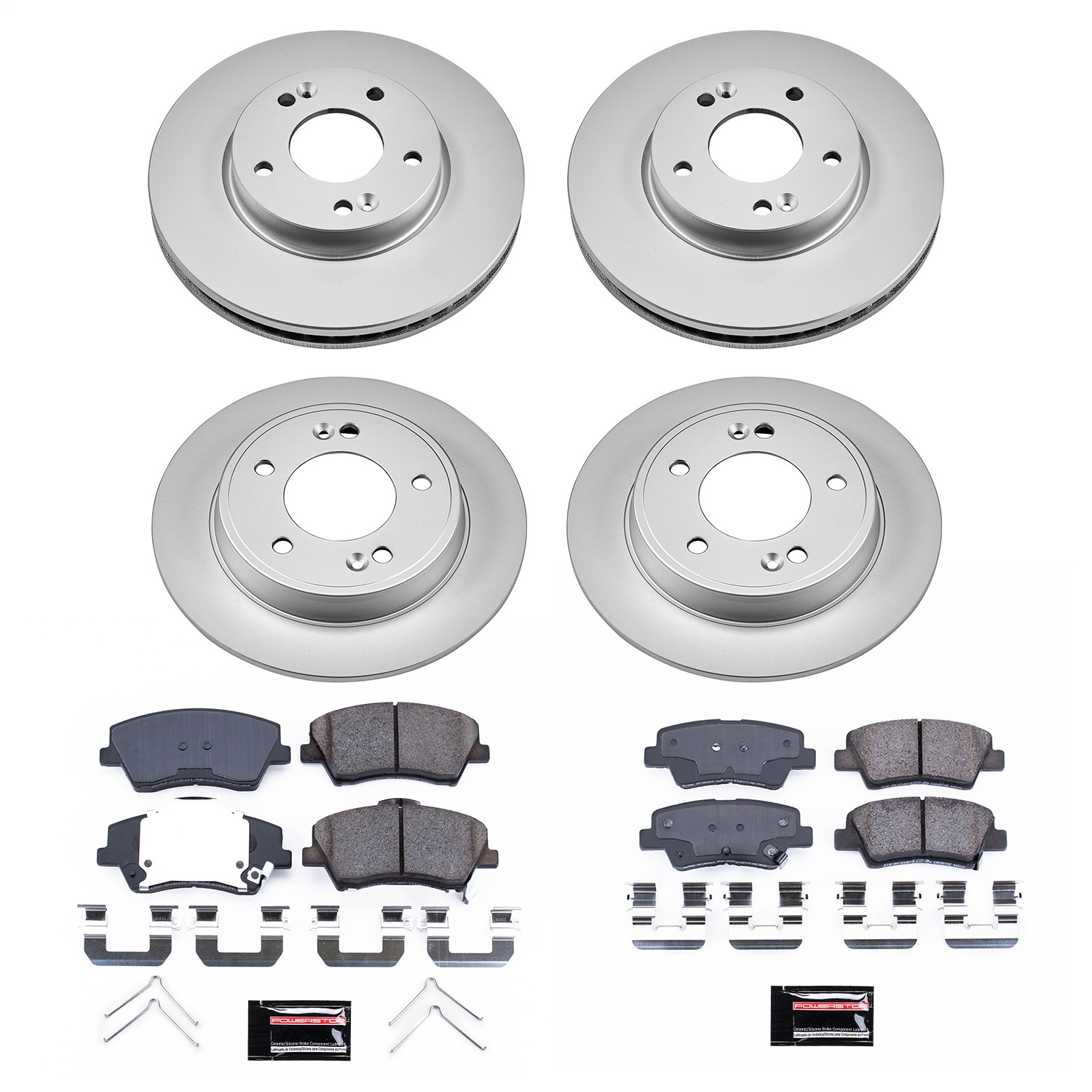 Power Stop - CRK8508 - Front and Rear - Disc Brake Pad and Rotor Kit
