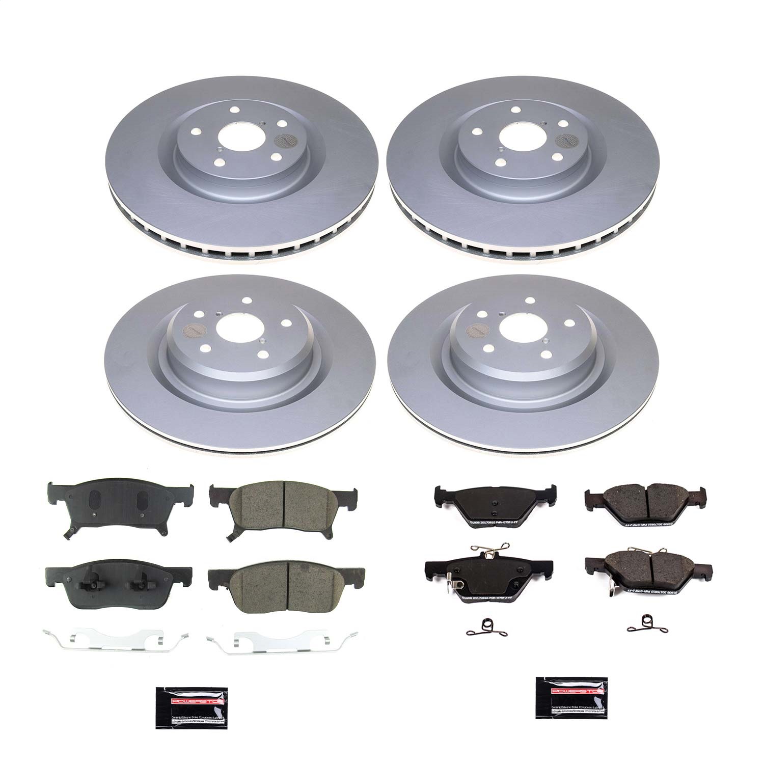 Power Stop - CRK8518 - Front and Rear - Disc Brake Pad and Rotor Kit