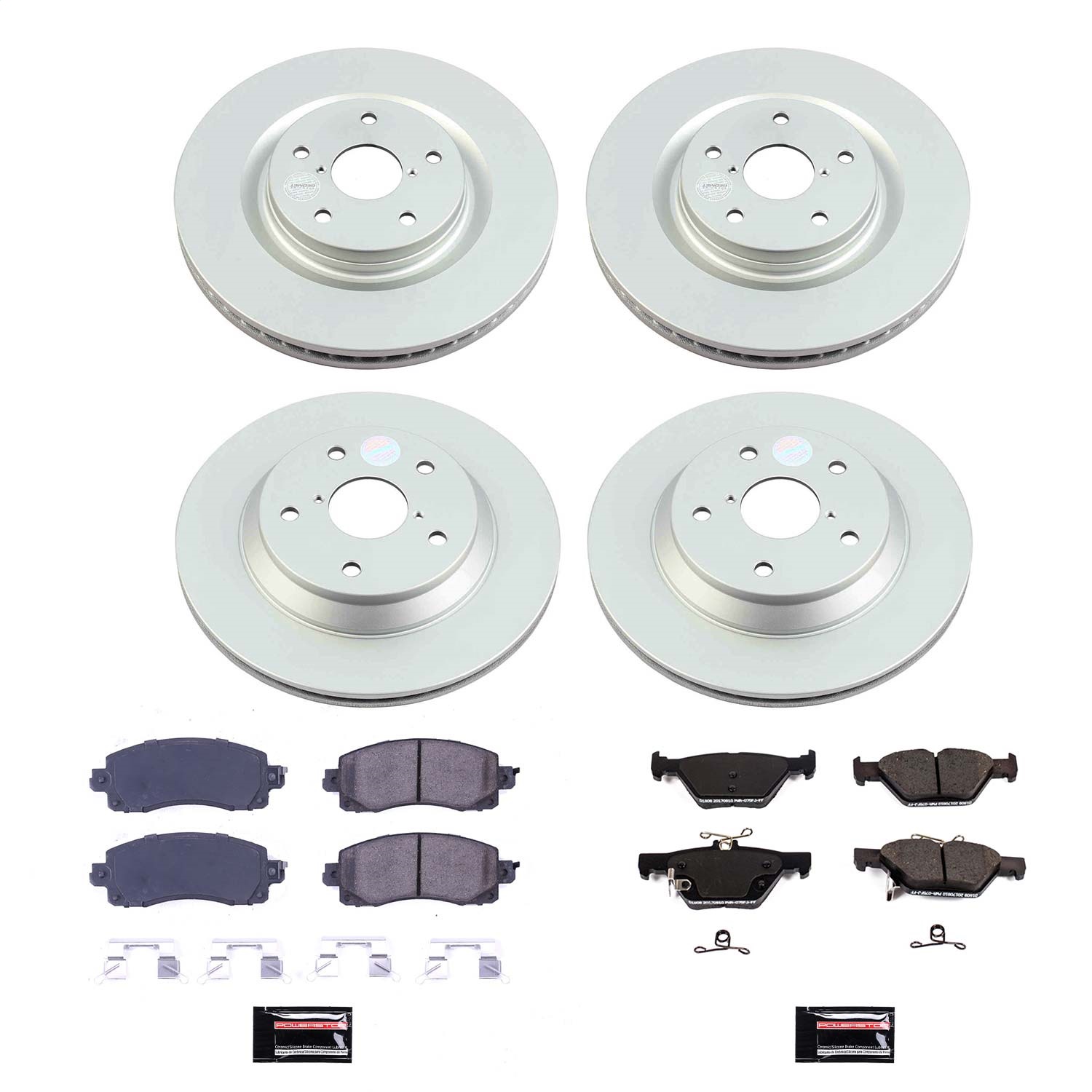 Power Stop - CRK8521 - Front and Rear - Disc Brake Pad and Rotor Kit