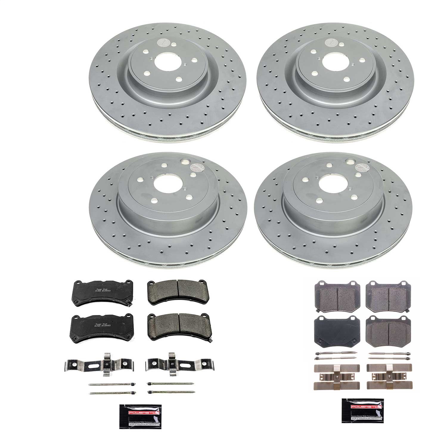 Power Stop - CRK8522 - Front and Rear - Disc Brake Pad and Rotor Kit