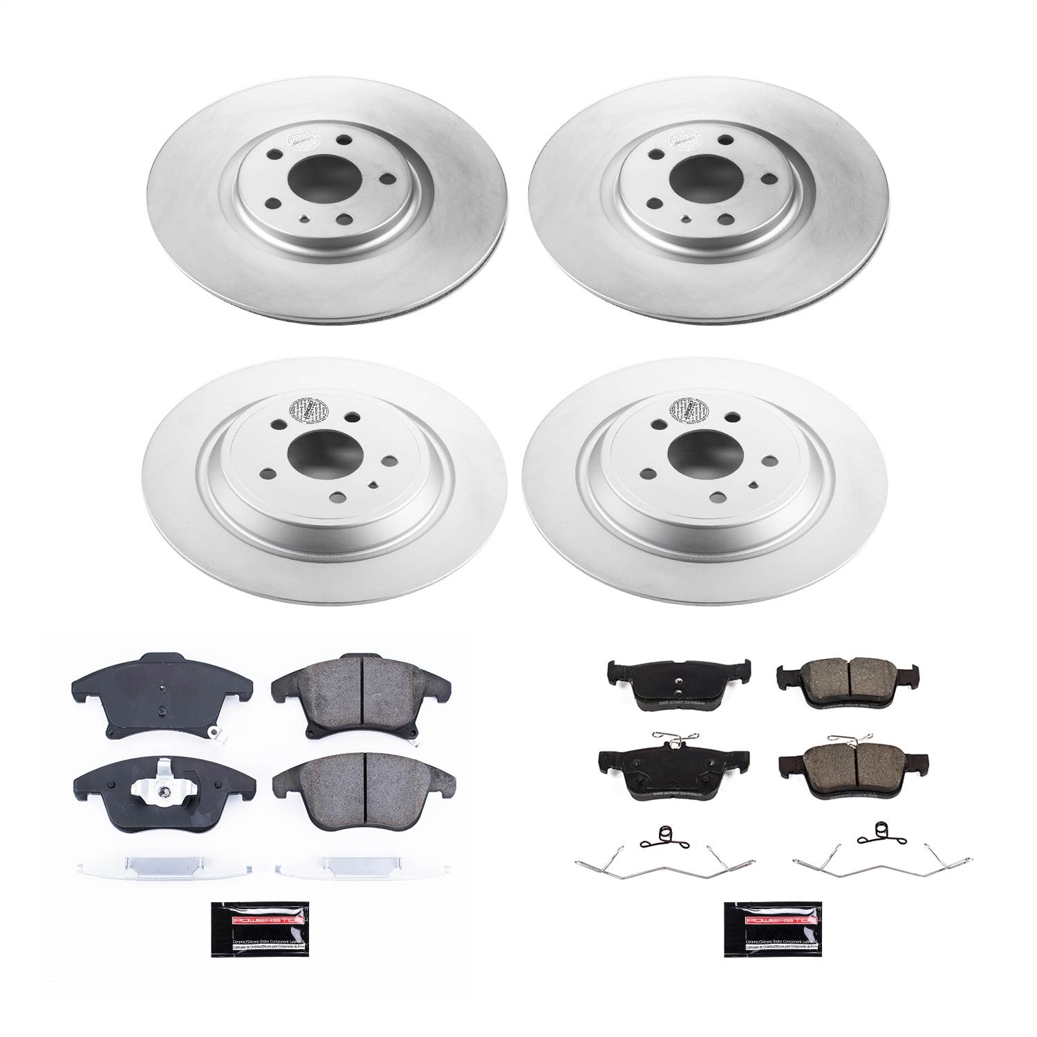 Power Stop - CRK8534 - Front and Rear - Disc Brake Pad and Rotor Kit