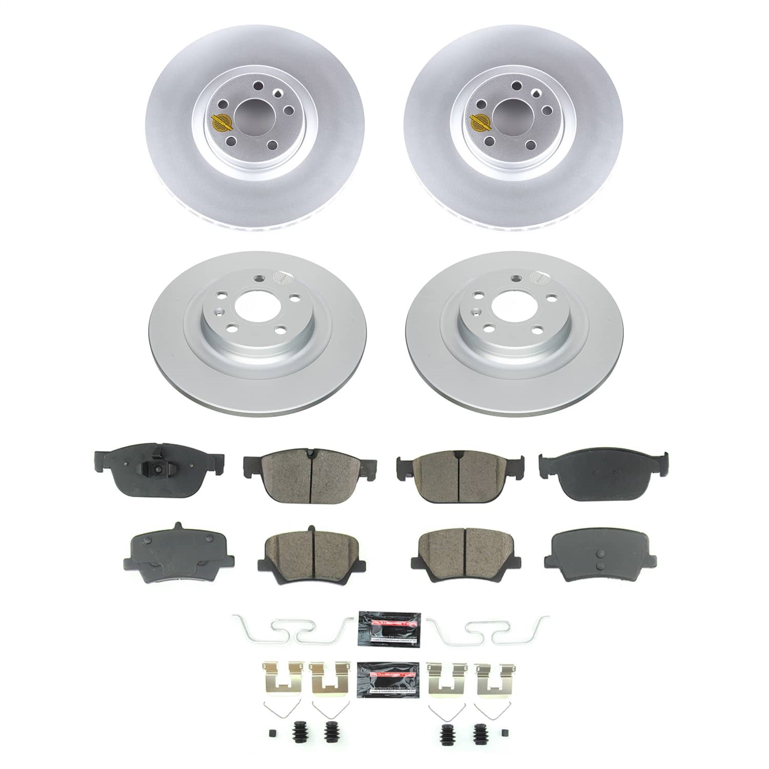 Power Stop - CRK8553 - Front and Rear - Disc Brake Pad and Rotor Kit
