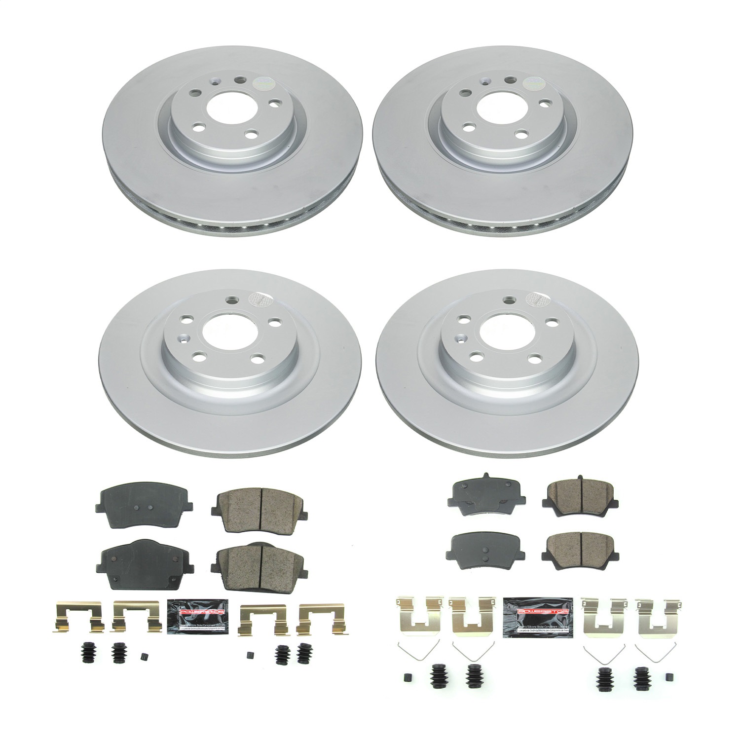 Power Stop - CRK8576 - Front and Rear - Disc Brake Pad and Rotor Kit