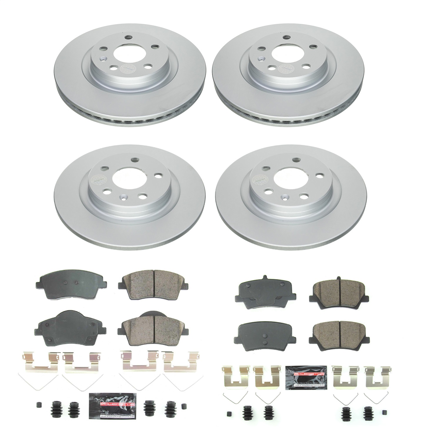 Power Stop - CRK8578 - Front and Rear - Disc Brake Pad and Rotor Kit