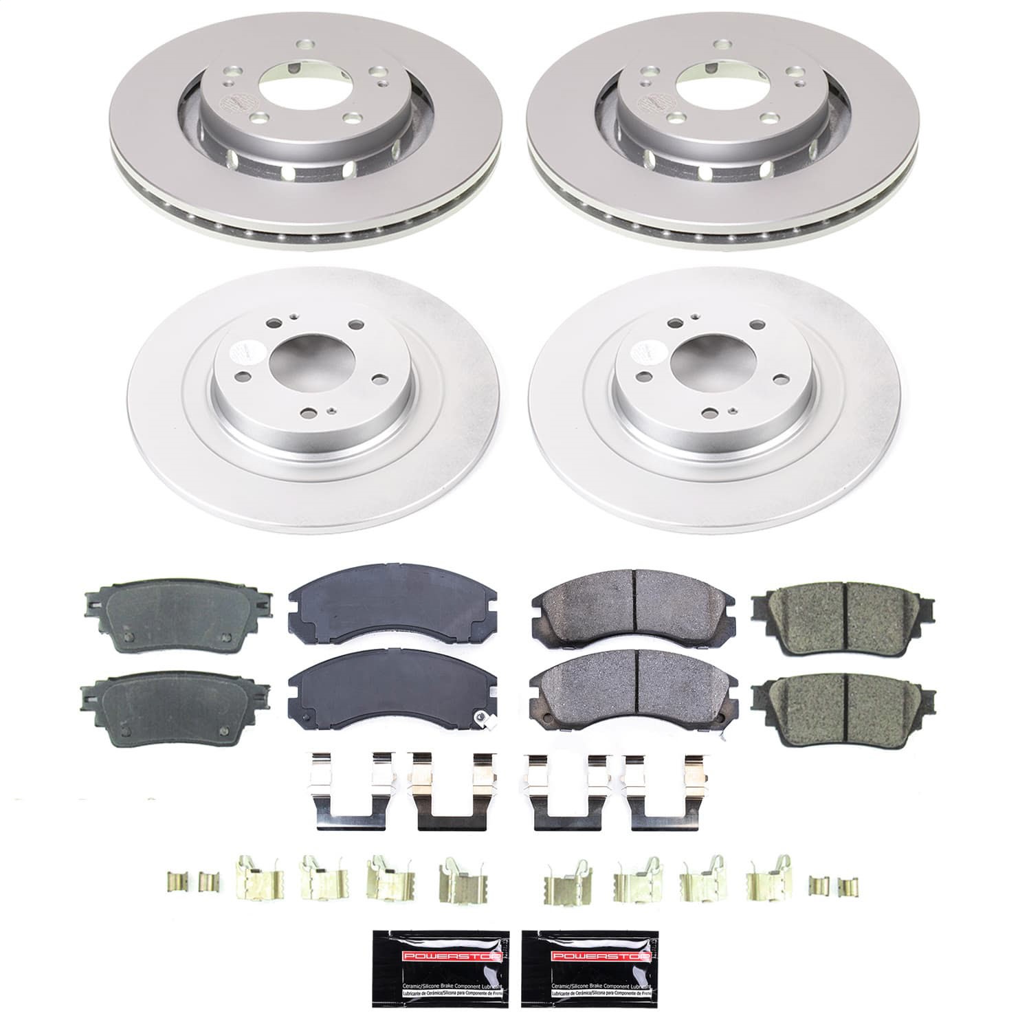 Power Stop - CRK8609 - Front and Rear - Disc Brake Pad and Rotor Kit